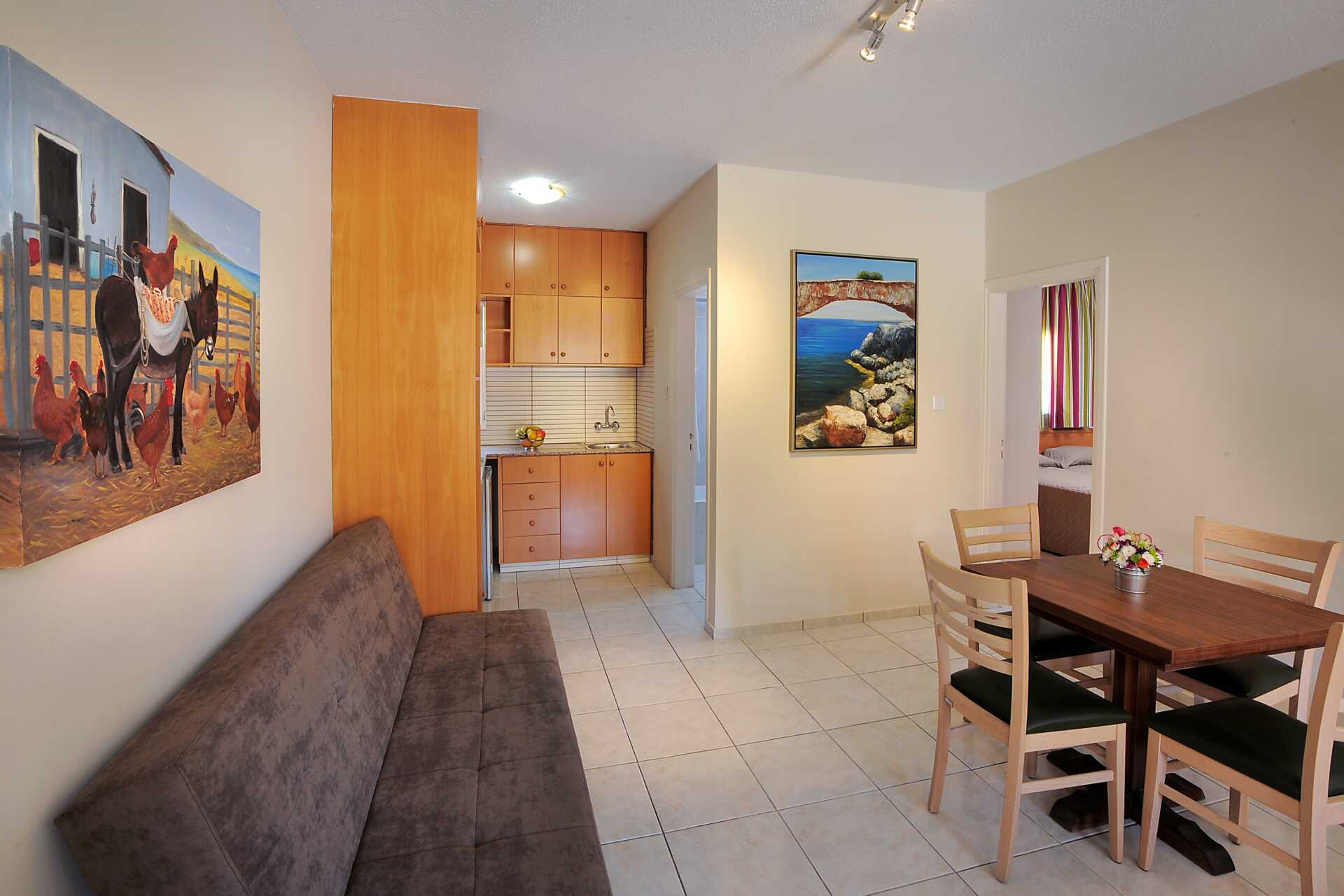 2-roms leilighet på hotell Nelia Garden, Ayia Napa, Kypros