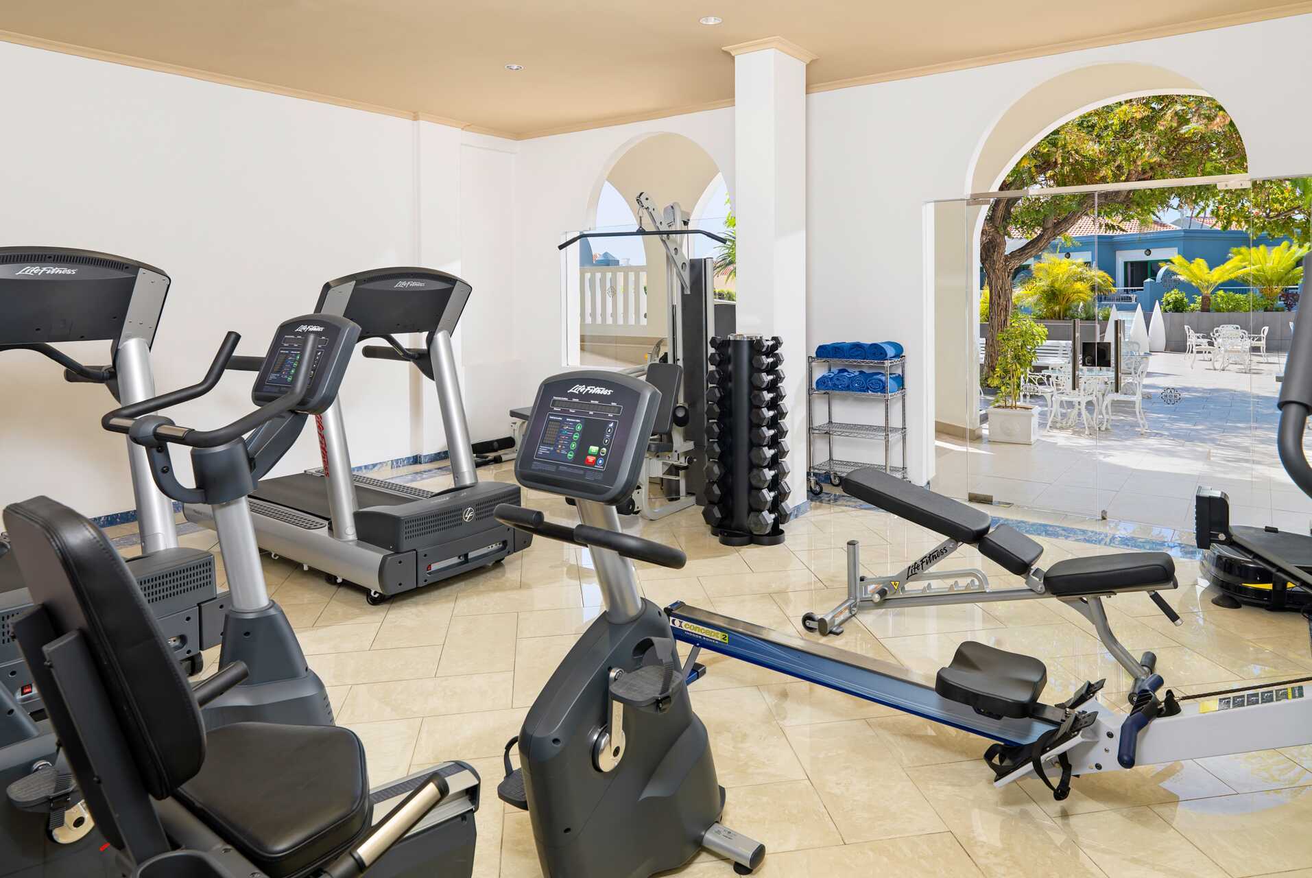 Treningsrom på Adrian Colon Guanahani i Playa de las Americas, Tenerife.