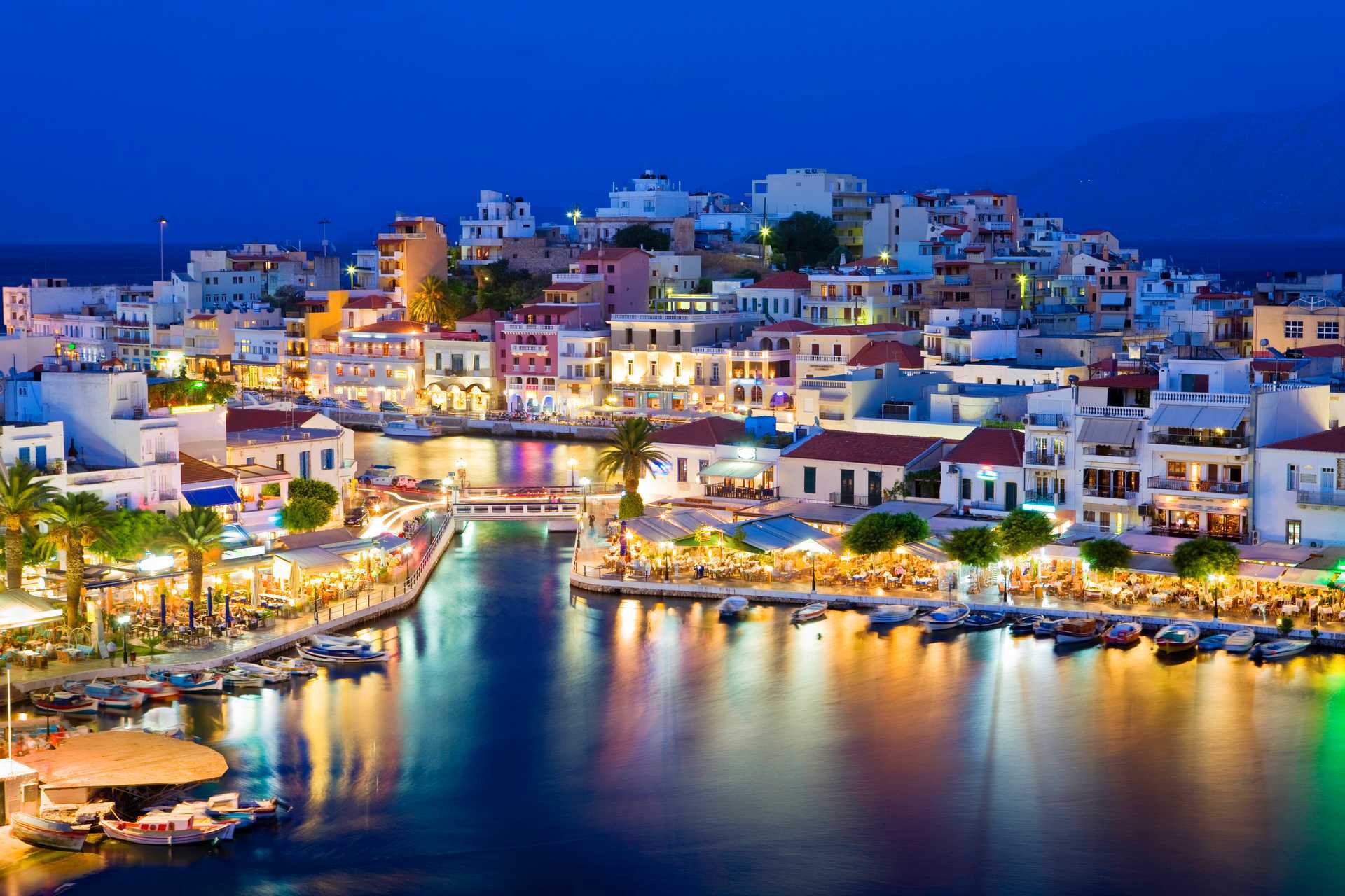 Kveldsstemning i Agios Nikolaos