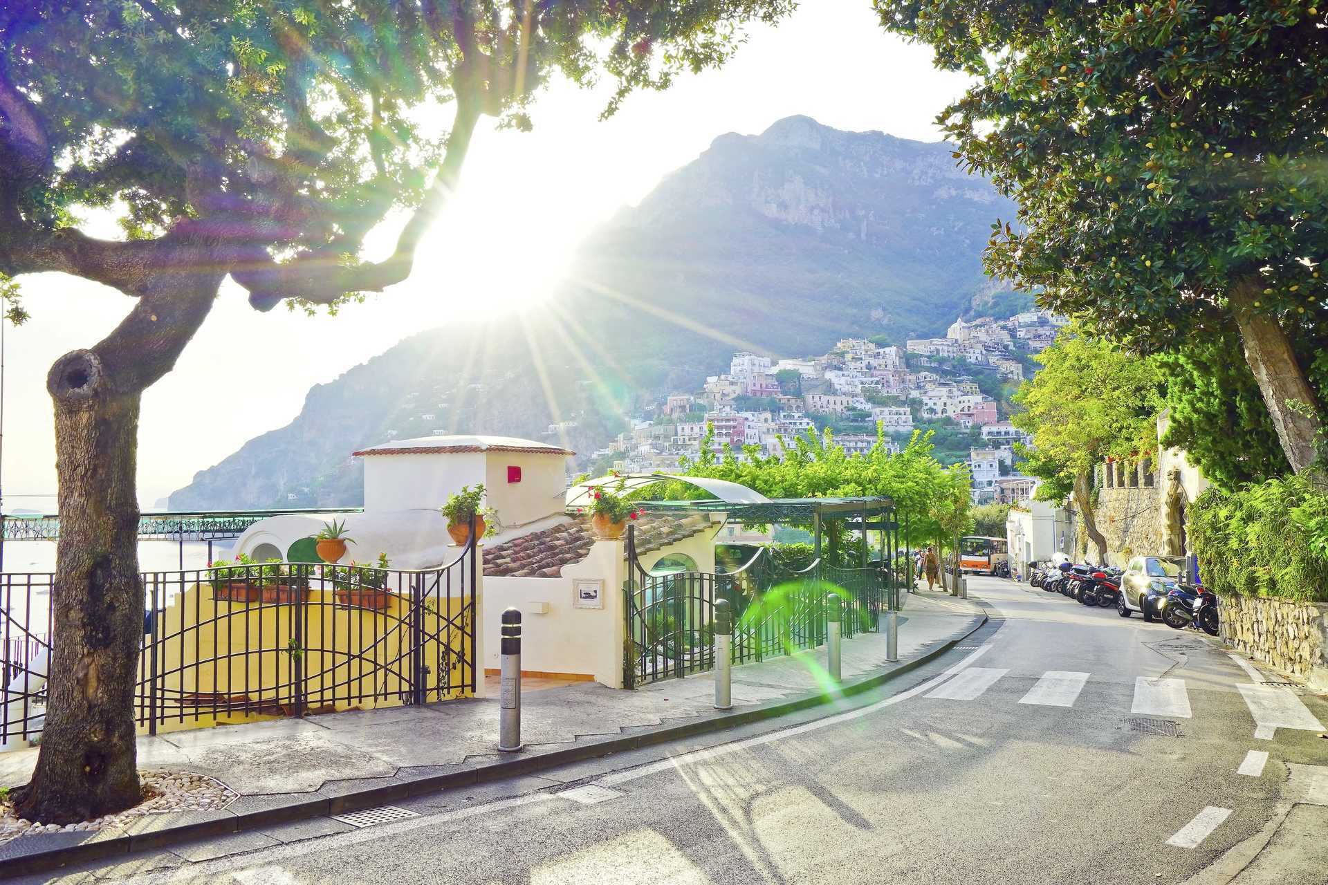 Positano på Amalfikysten i Italia.