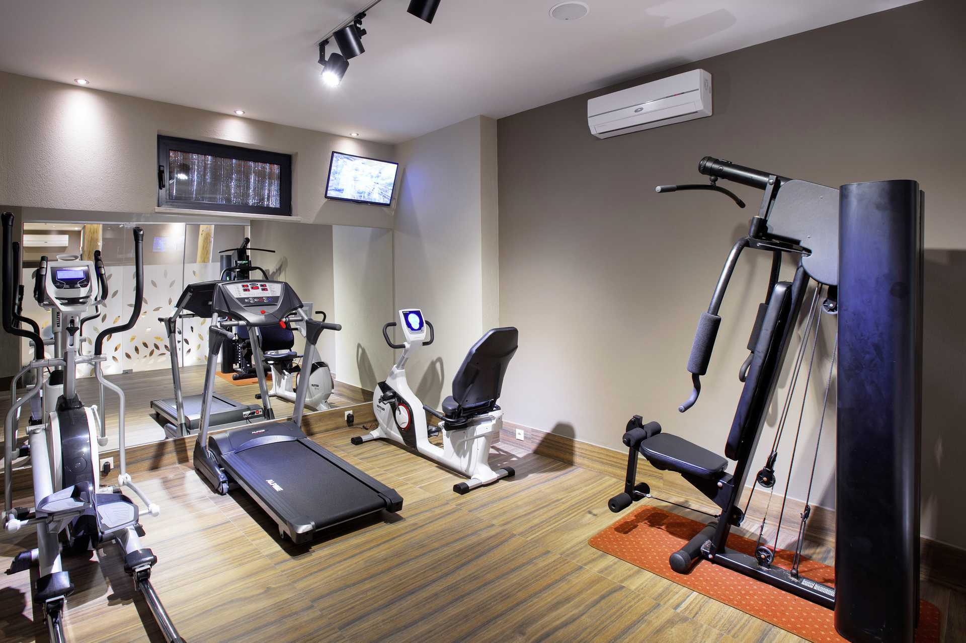 Treningsrom på Atlantis Beach i Rethymnon, Kreta.