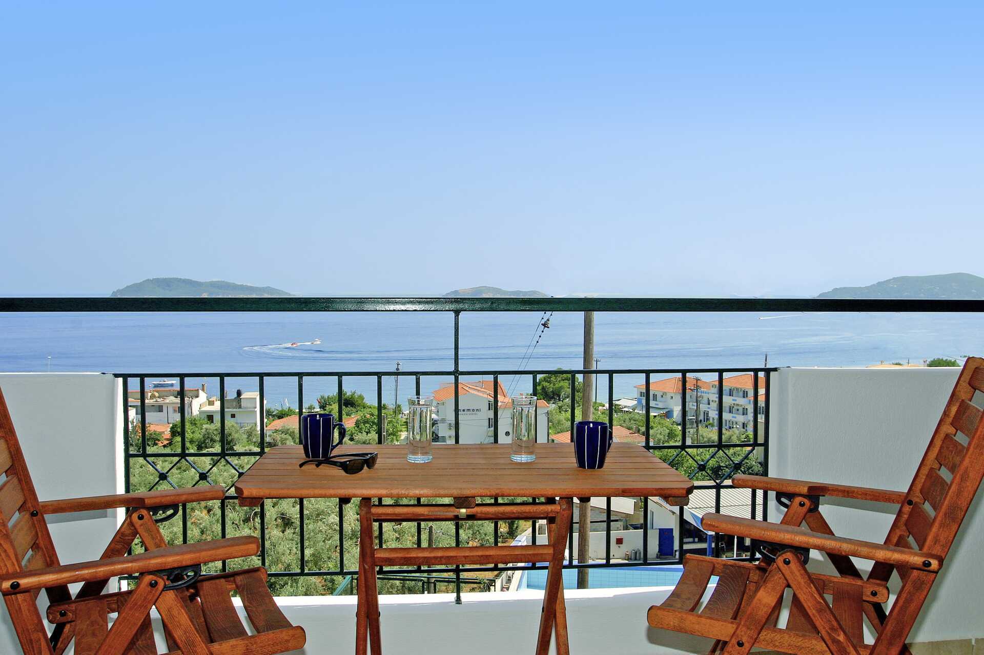 Balkong med havutsikt