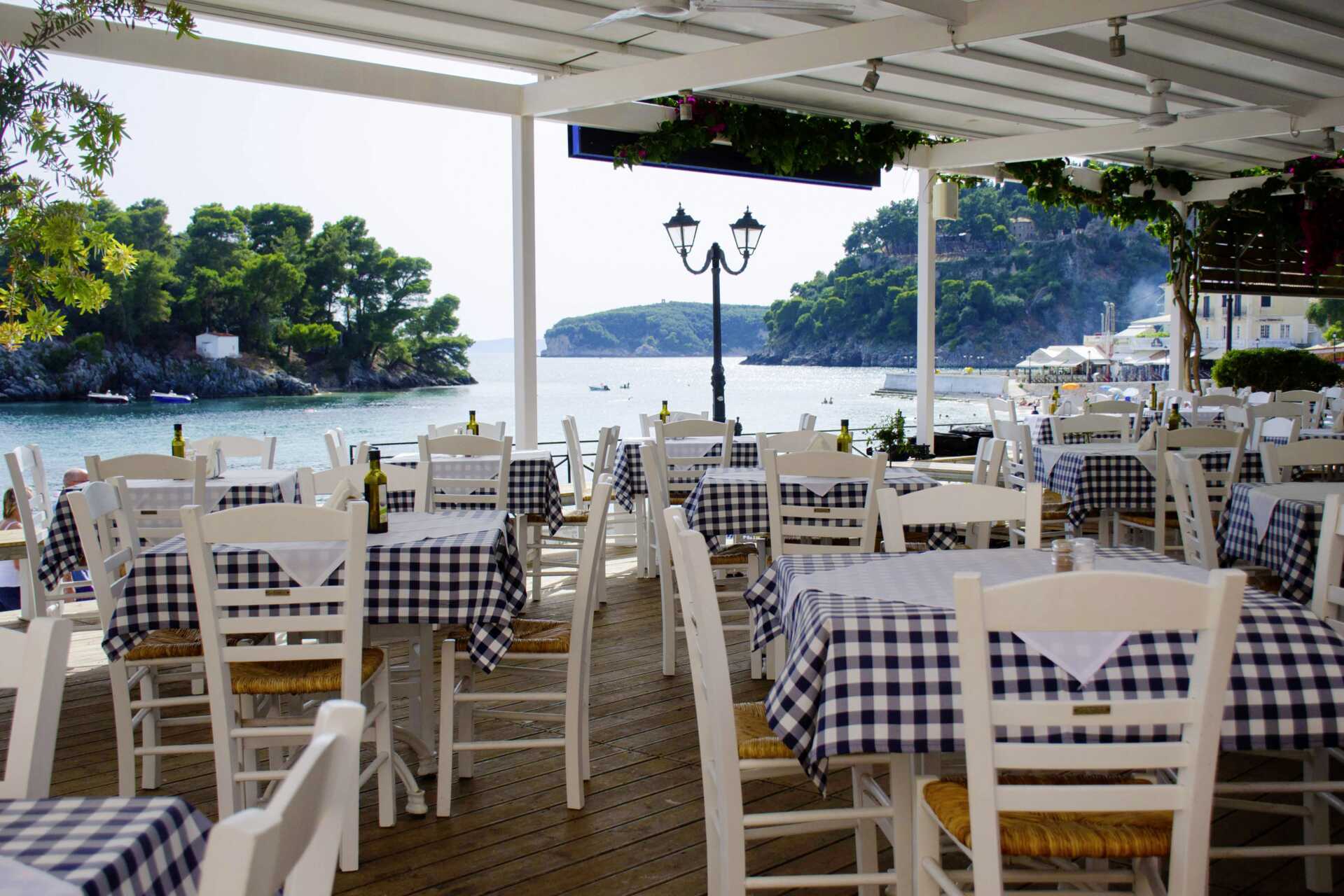 Restaurant på Bianco i Parga, Hellas.