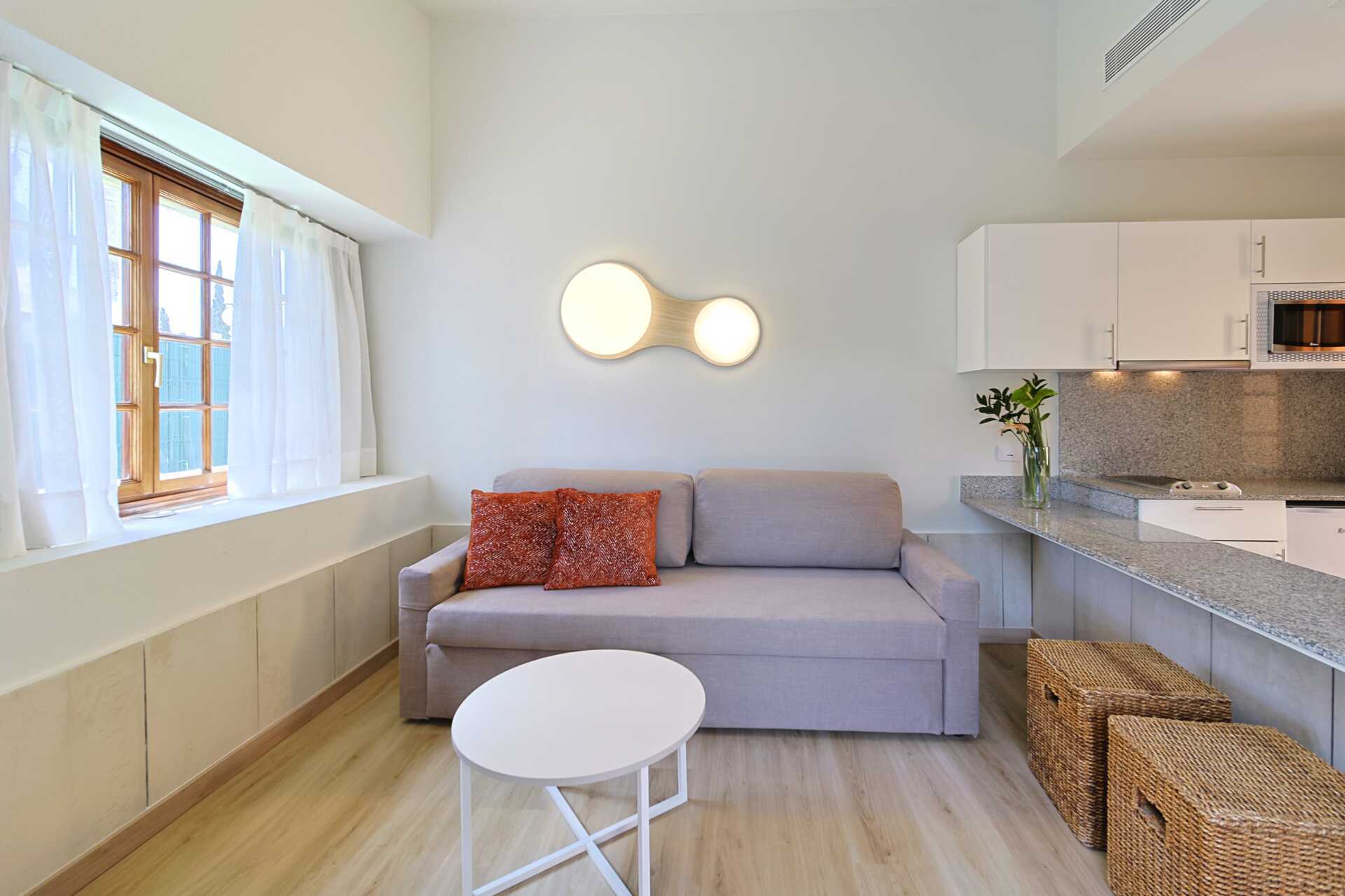 Bildet er en illustrasjon av hvordan de renoverte leilighetene vil se ut.