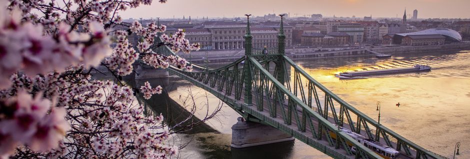 Broen som deler Budapest i Buda og Pest kalles kjedebroen.