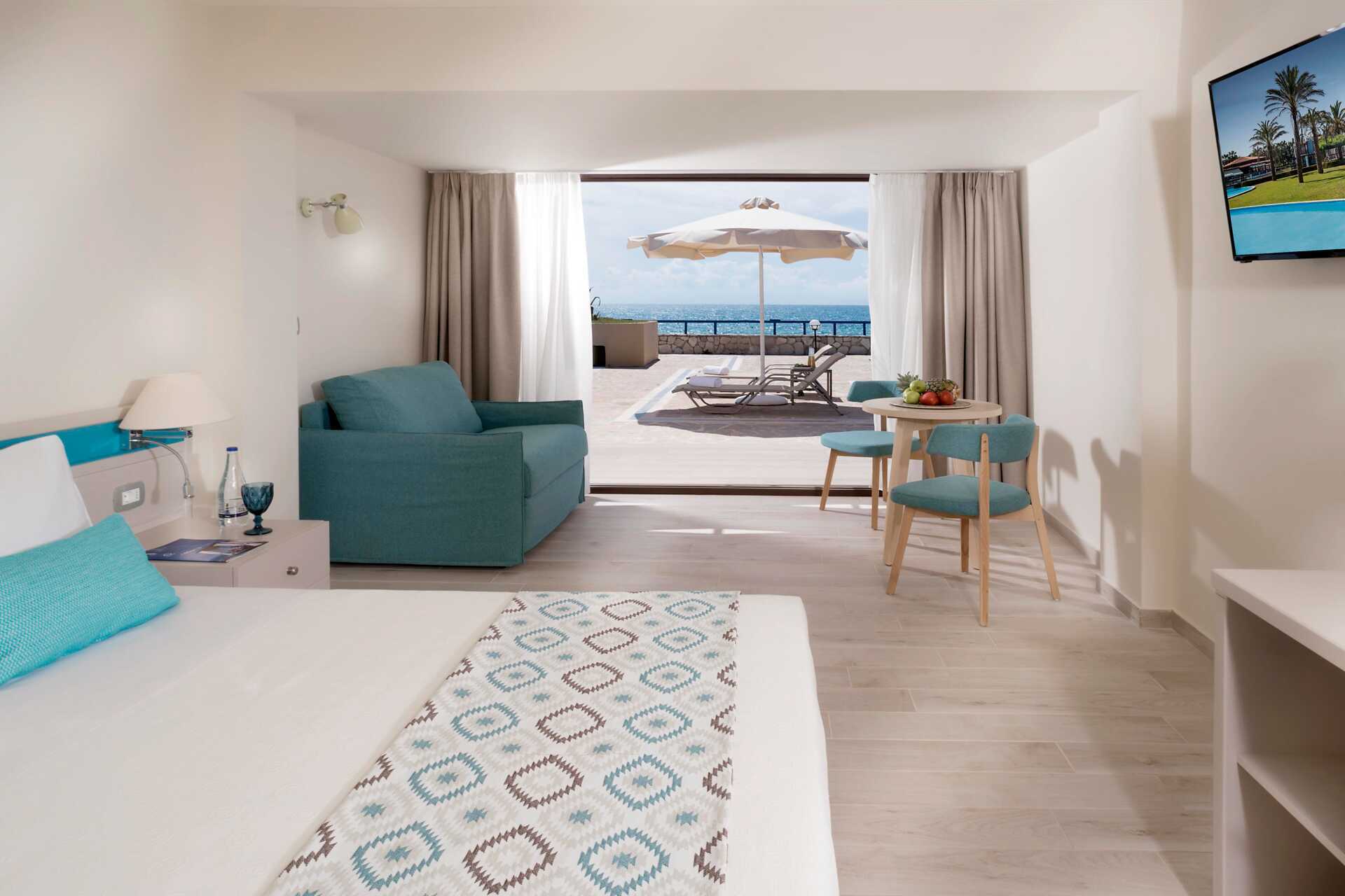 Bungalow med delt basseng på Aldemar Olympian Village i Skafidia, Hellas.