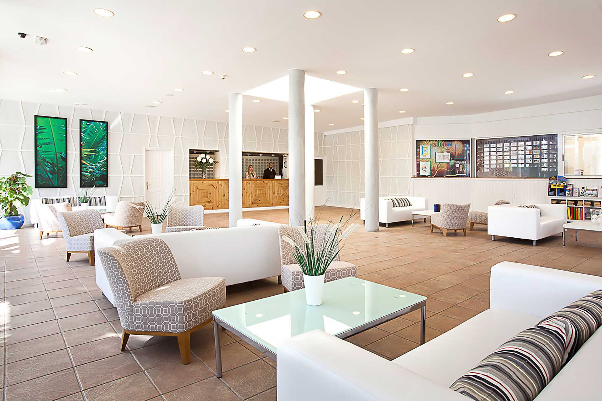 Resepsjonen på Bungalows Atlantida, Tenerife.