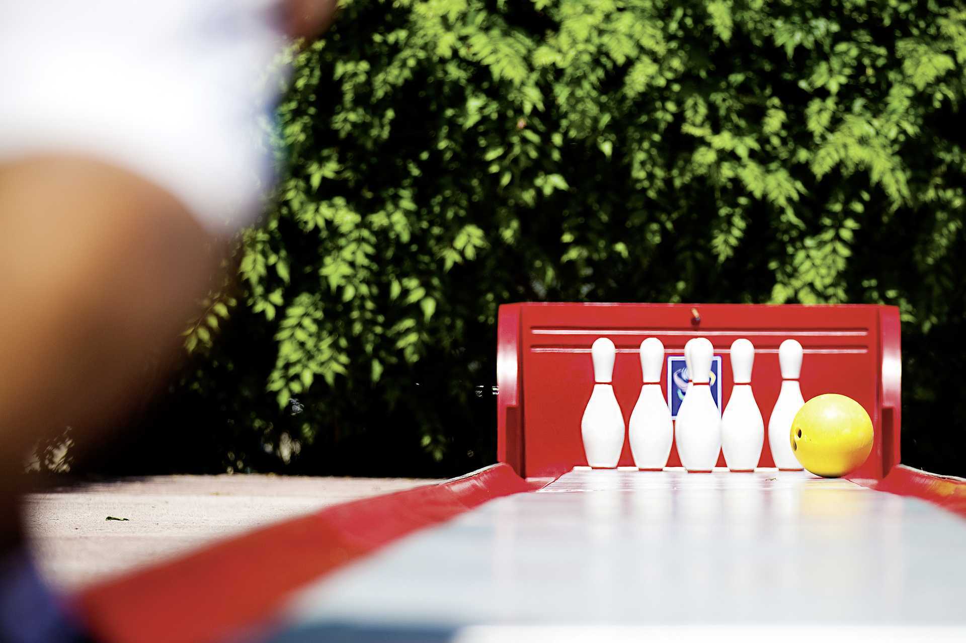 Bowling på Melas Holiday Village i Side, Tyrkia.