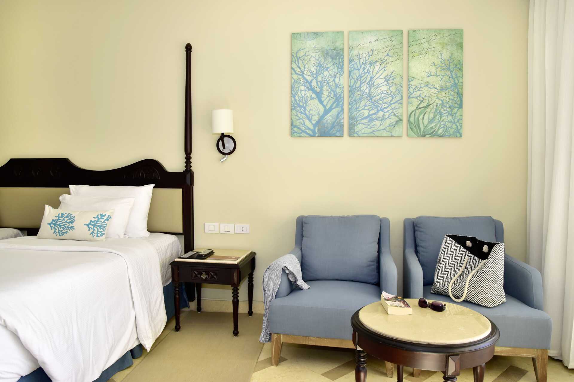 Deluxerom på hotell Steigenberger Al Dau Beach i Hurghada, Egypt.