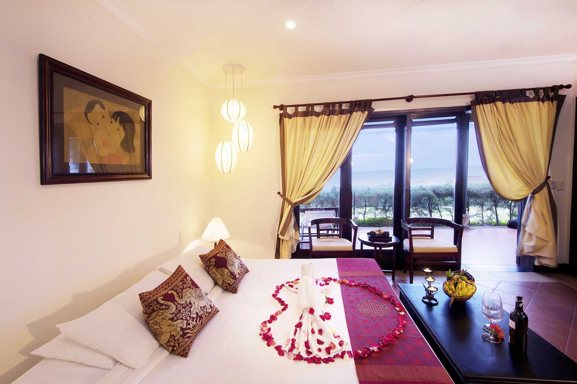 Dobbeltrom i bungalow på Hotel Seahorse Resort &amp; Spa i Phan Thiet, Vietnam.