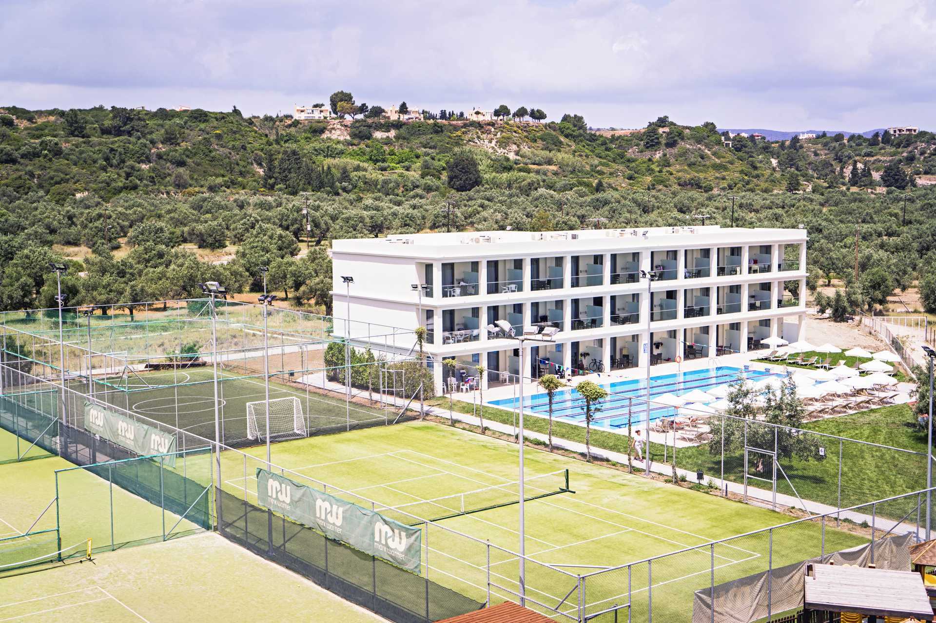 Dobbeltrom i sidebygning på Levante Beach Resort i Afandou, Rhodos.