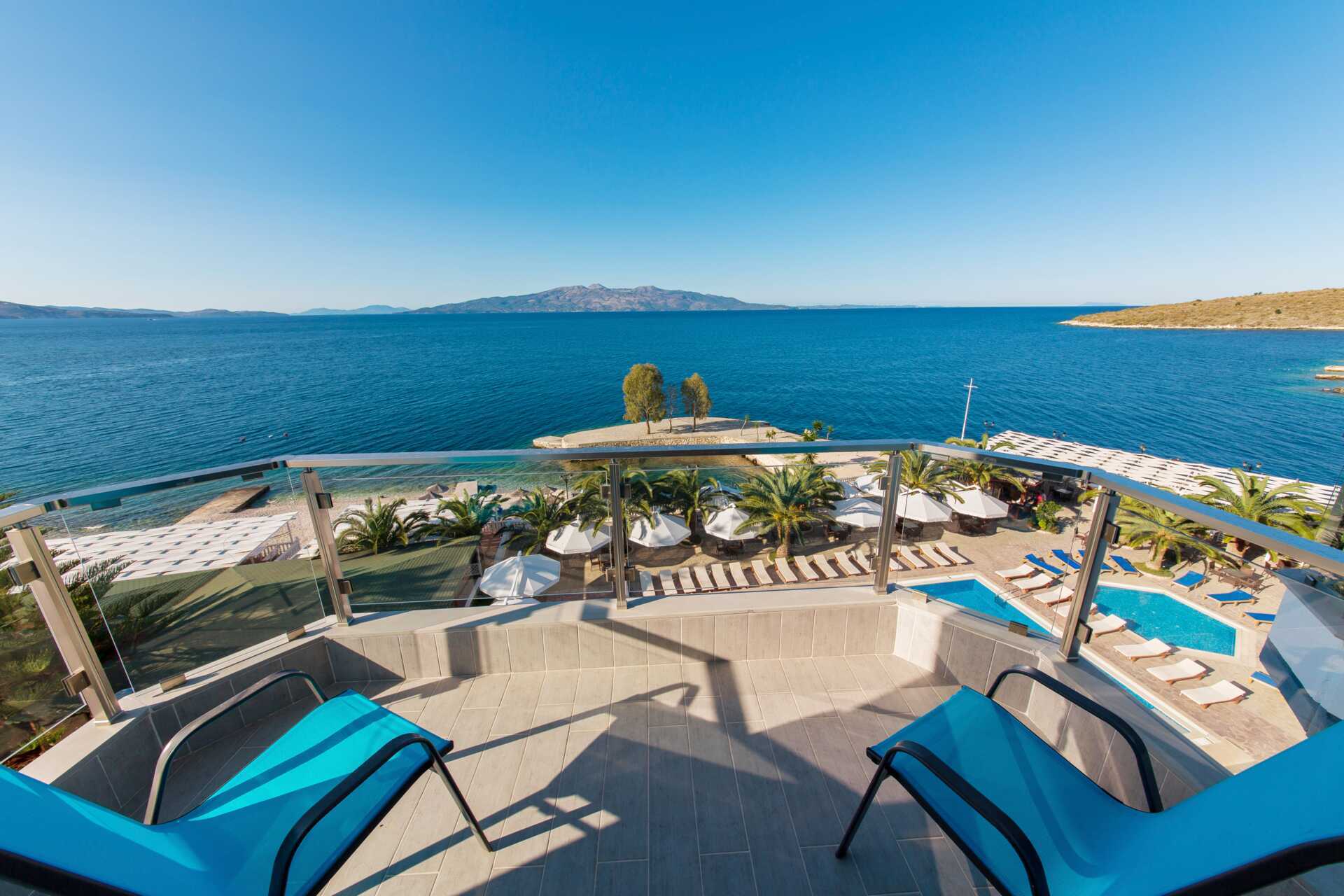 Dobbeltrom med havutsikt