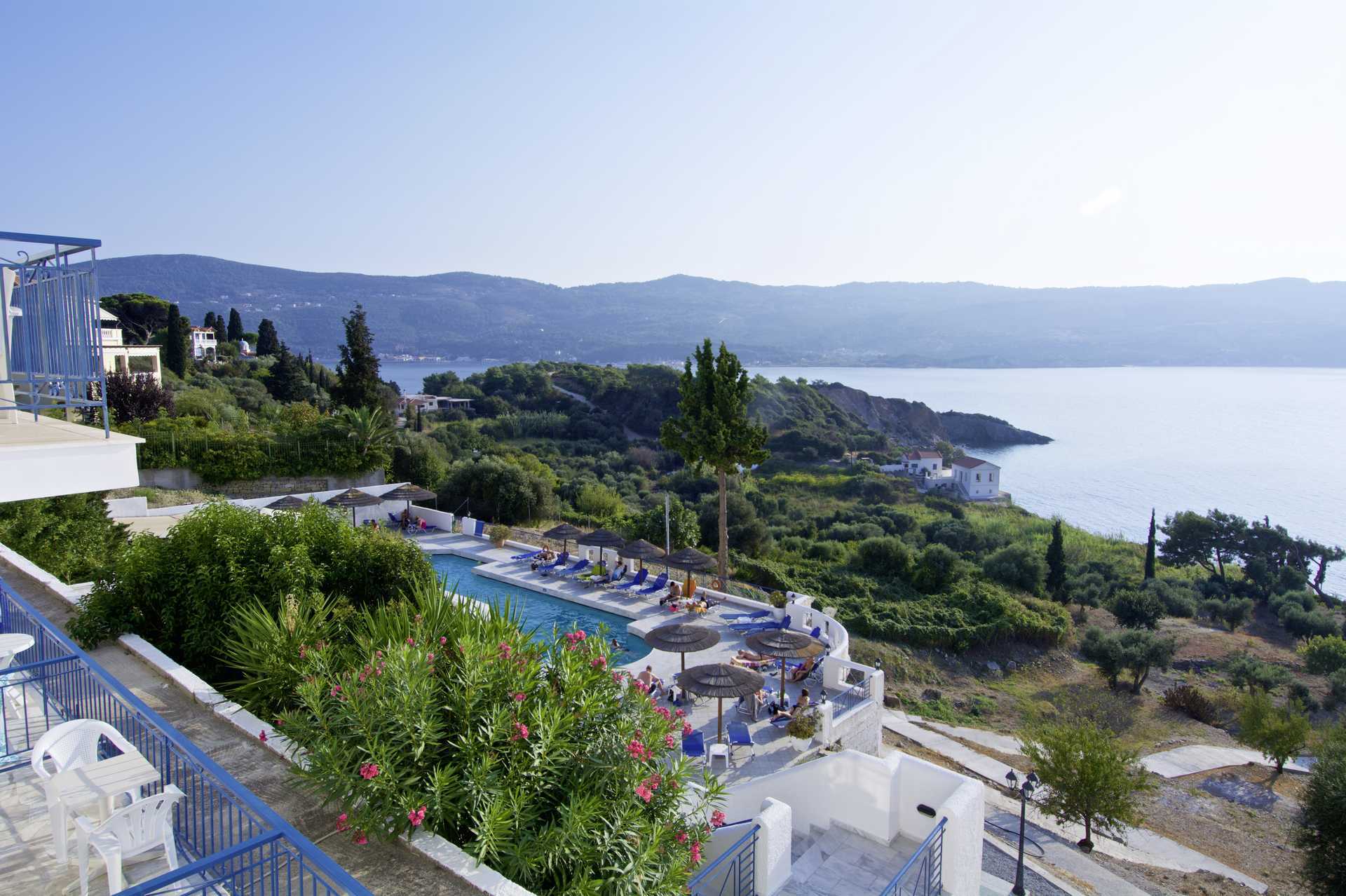 Dobbeltrom på Andromeda i Samos by i Hellas.