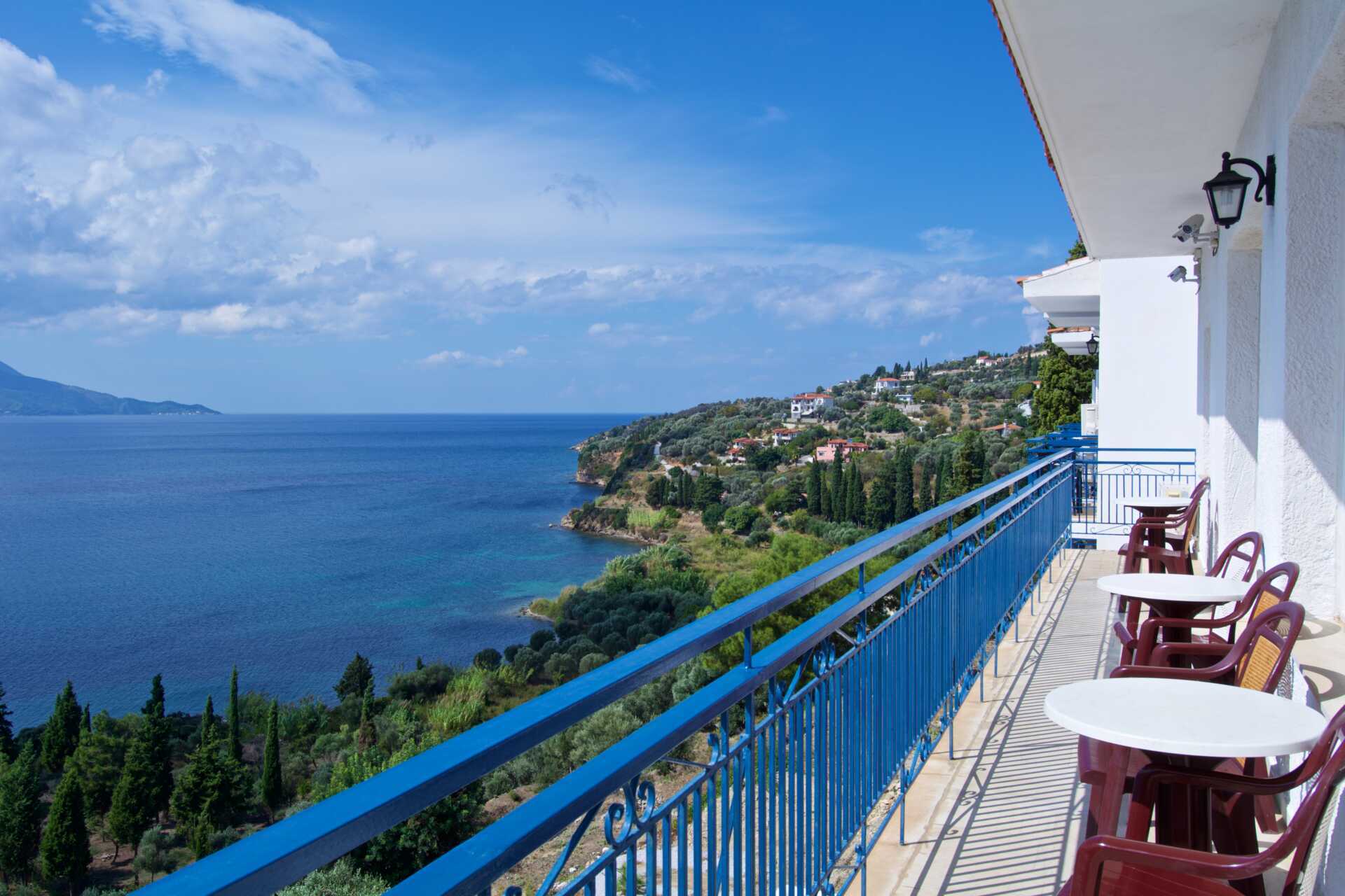 Dobbeltrom på Andromeda i Samos by i Hellas.