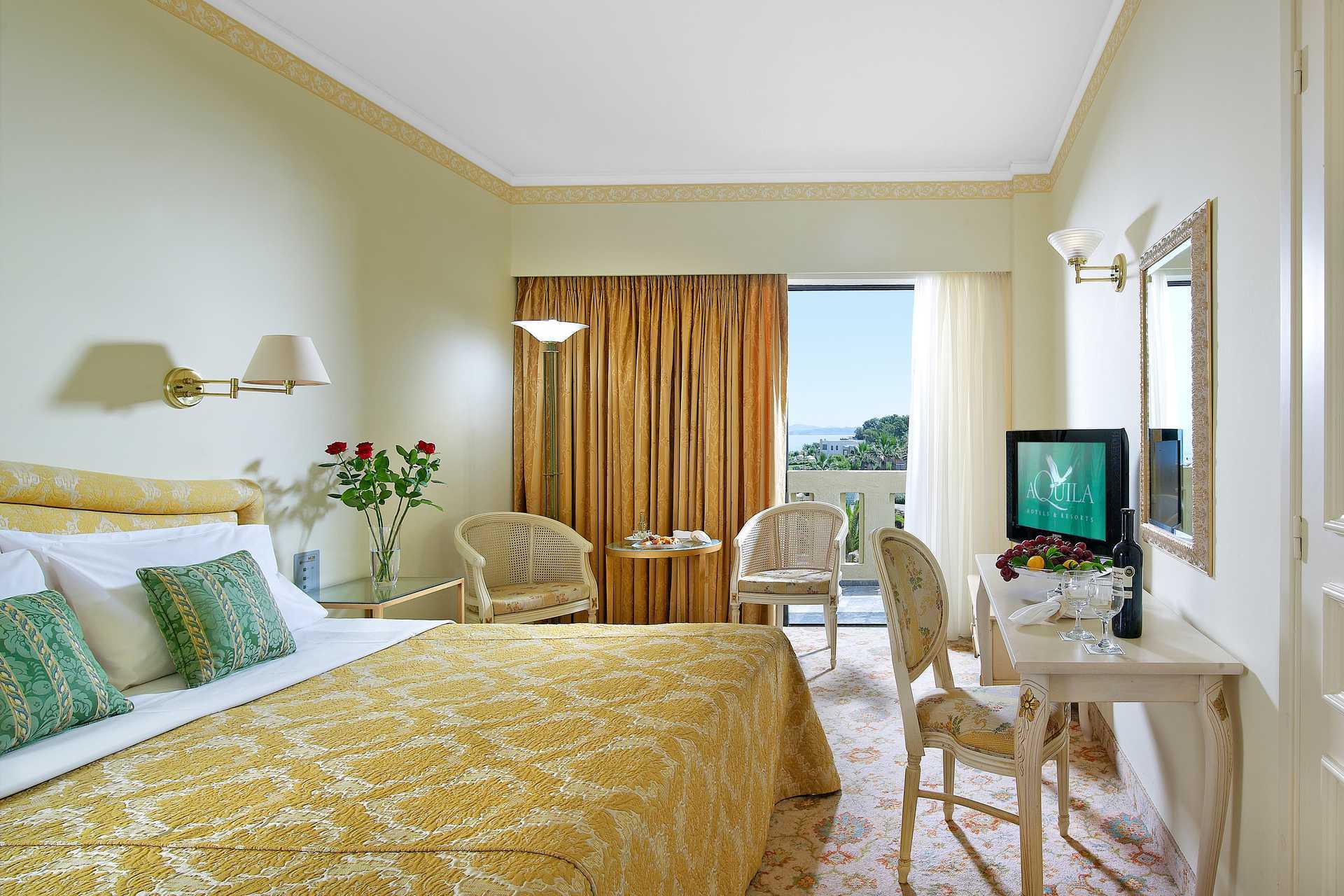 Dobbeltrom på hotell Aquila Rithymna Beach på Kreta, Hellas.