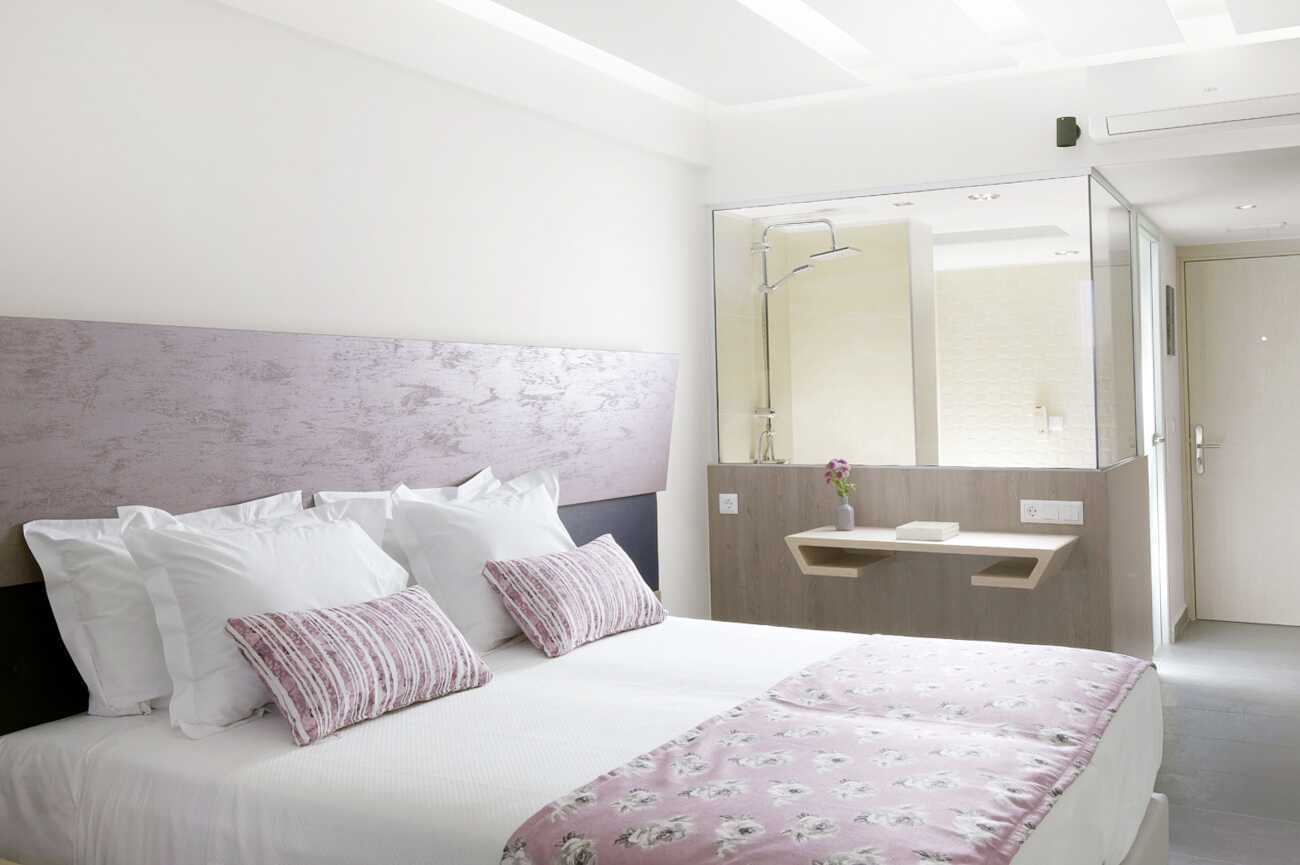 Dobbeltrom på Melrose i Rethymnon by på Kreta, Hellas.