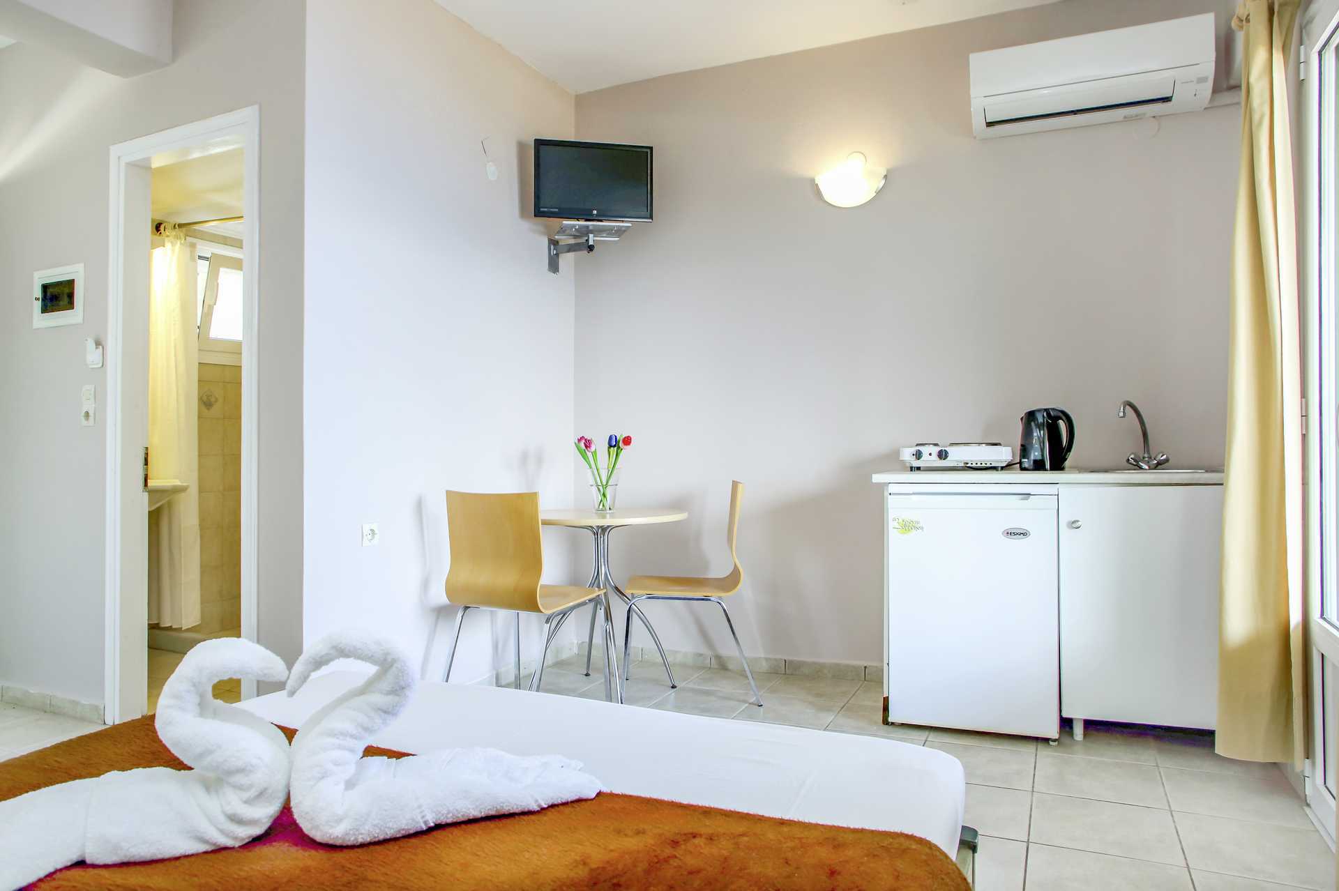 En av ettromsleilighetene for 2 personer.