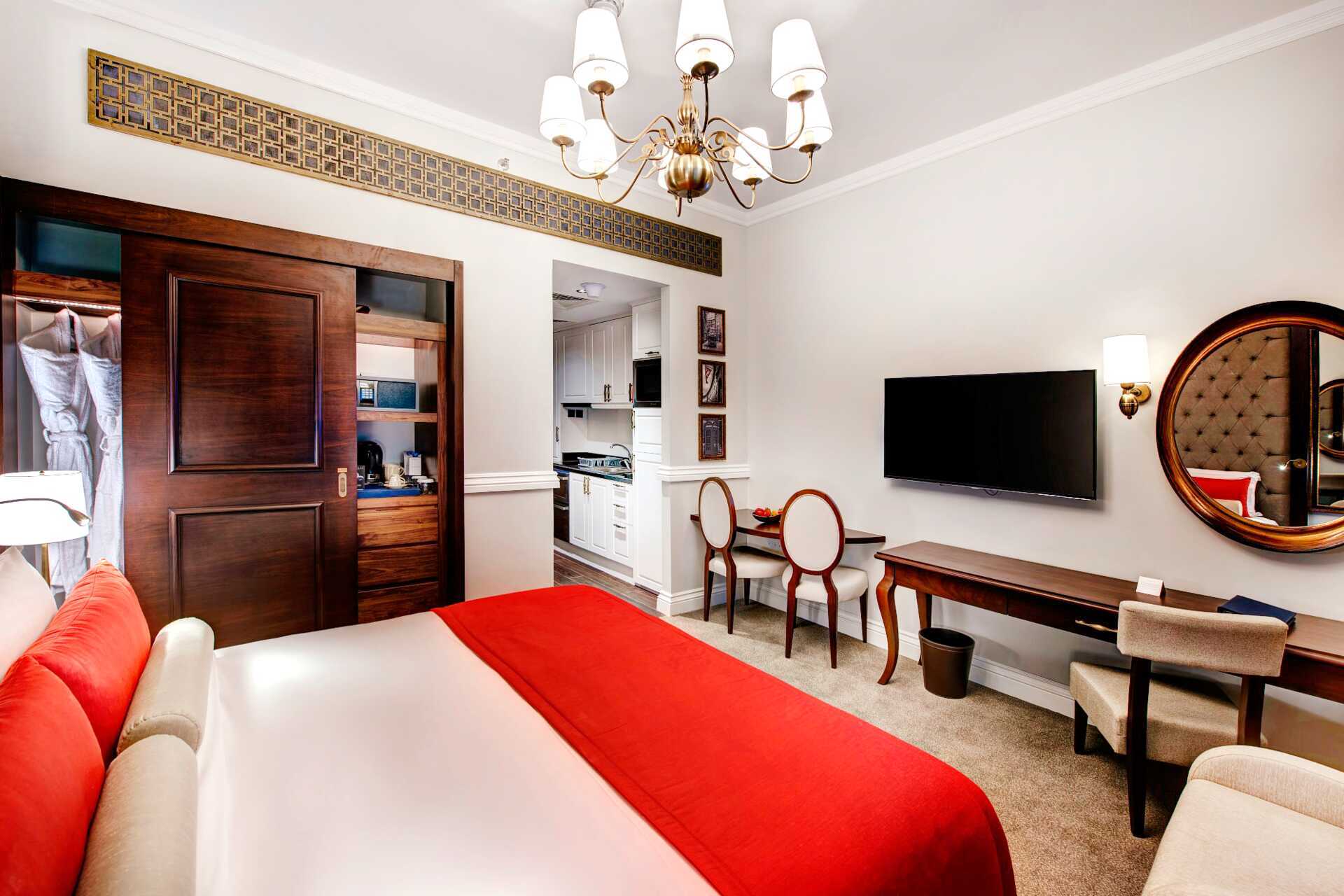 Ettromsleilighet på Dukes The Palm, et Royal Hideaway Hotel på Dubai Palm Jumeirah, De forente arabiske emirater.