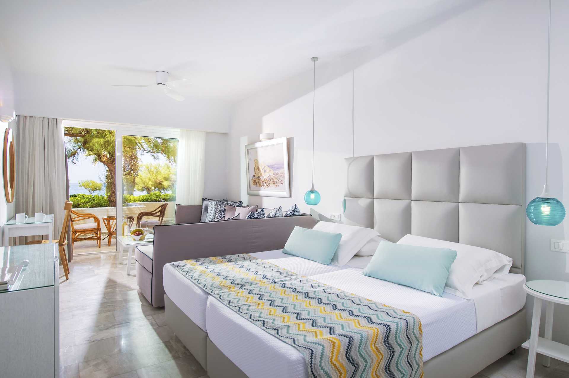 Familierom på Rethymno Palace i Rethymnon på Kreta, Hellas.