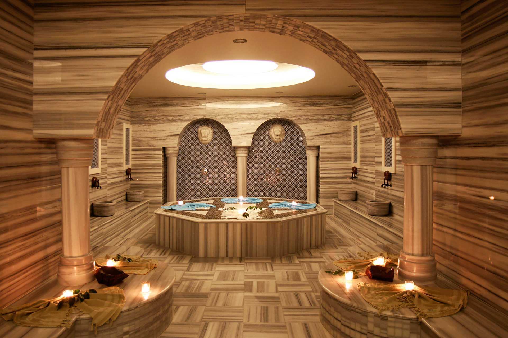 Hamam på Goldcity Holiday Resort i Alanya, Tyrkia.