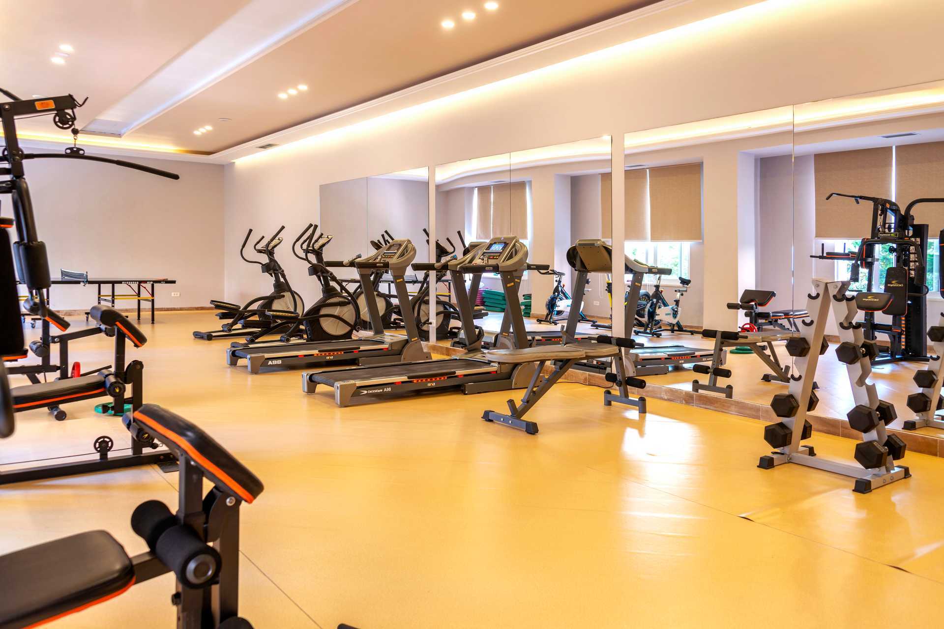 Treningsrom på hotellet