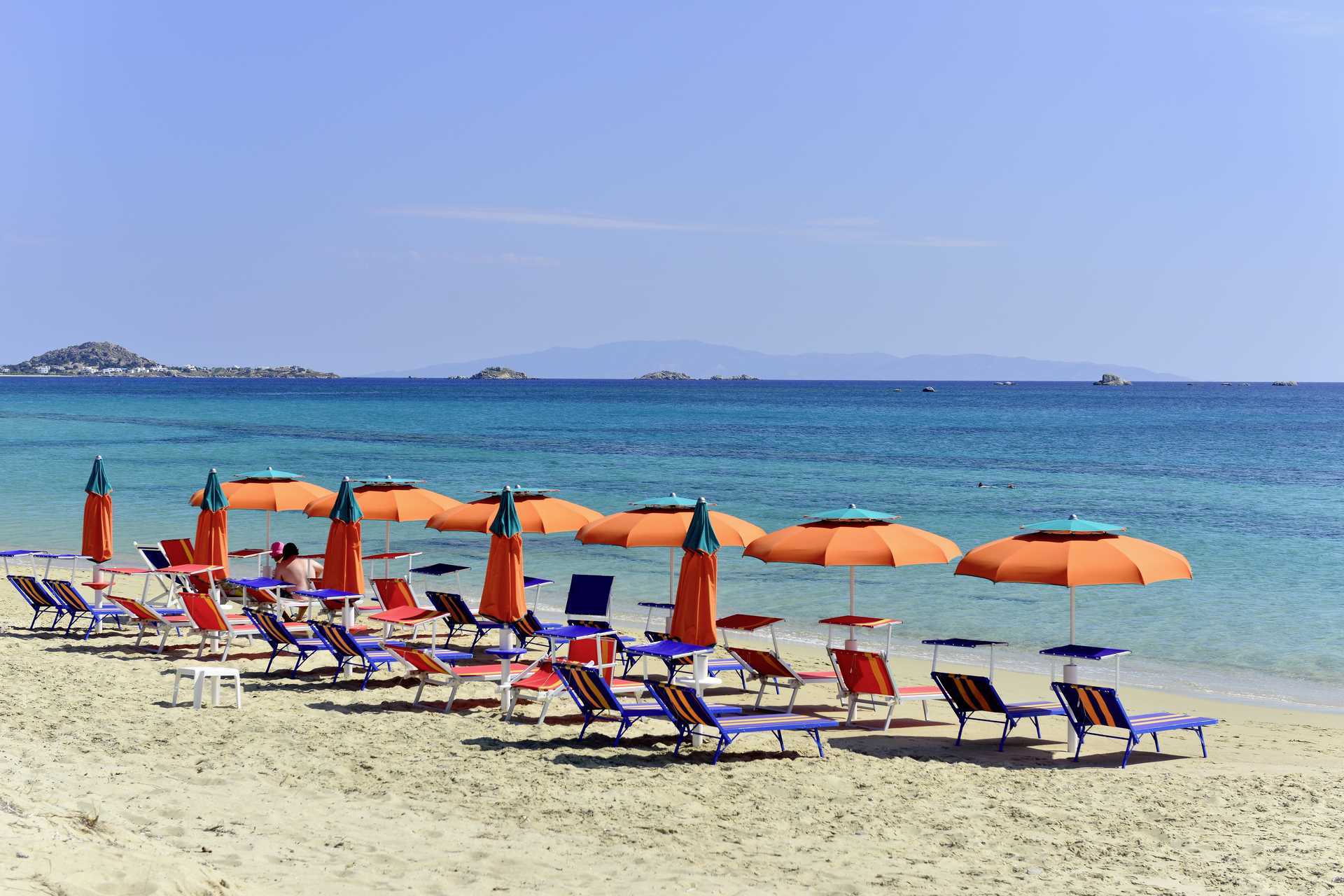 Nærmeste strand, Plaka Beach på Naxos.