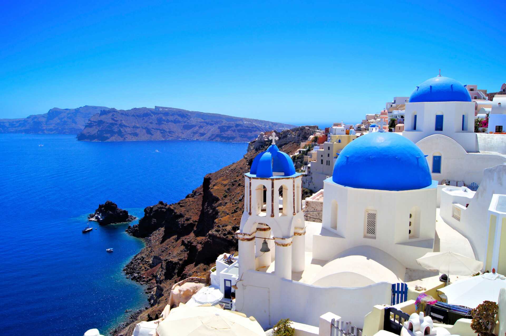 Idylliske Santorini