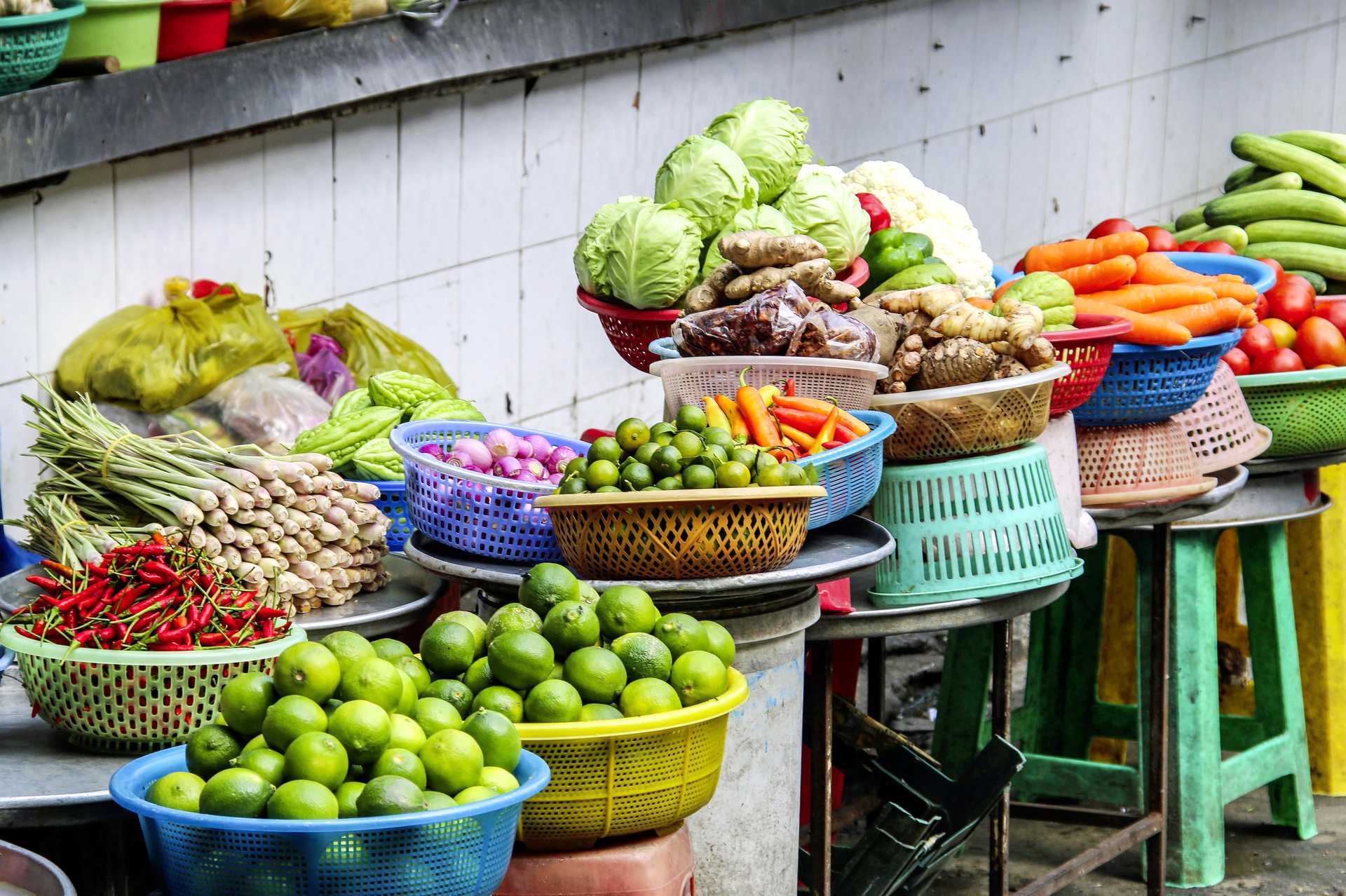 Fruktmarkedet i Ho Chi Minh-byen