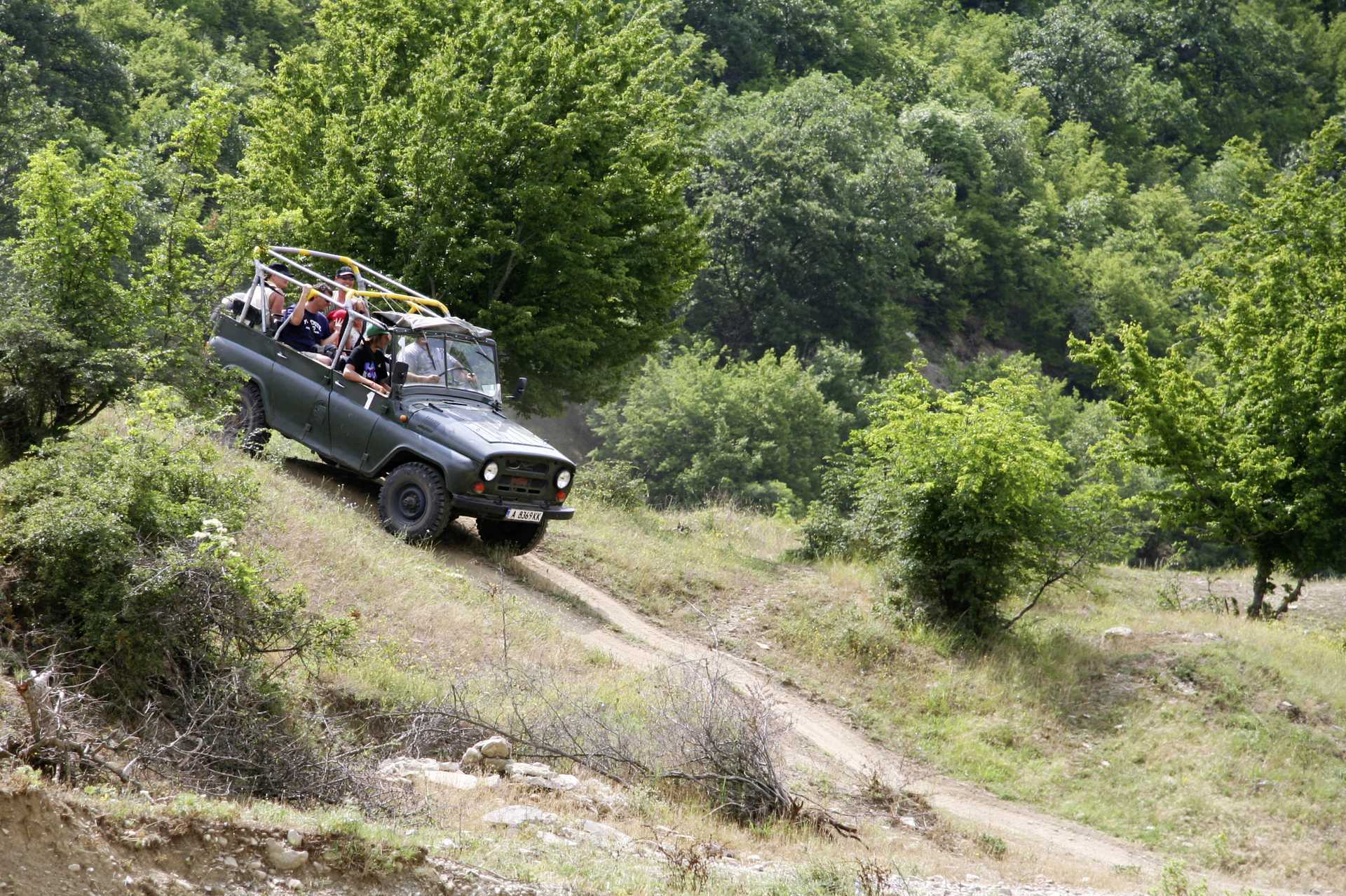 Jeeptur til hippiebyen Matala og ravinen Agiofárango