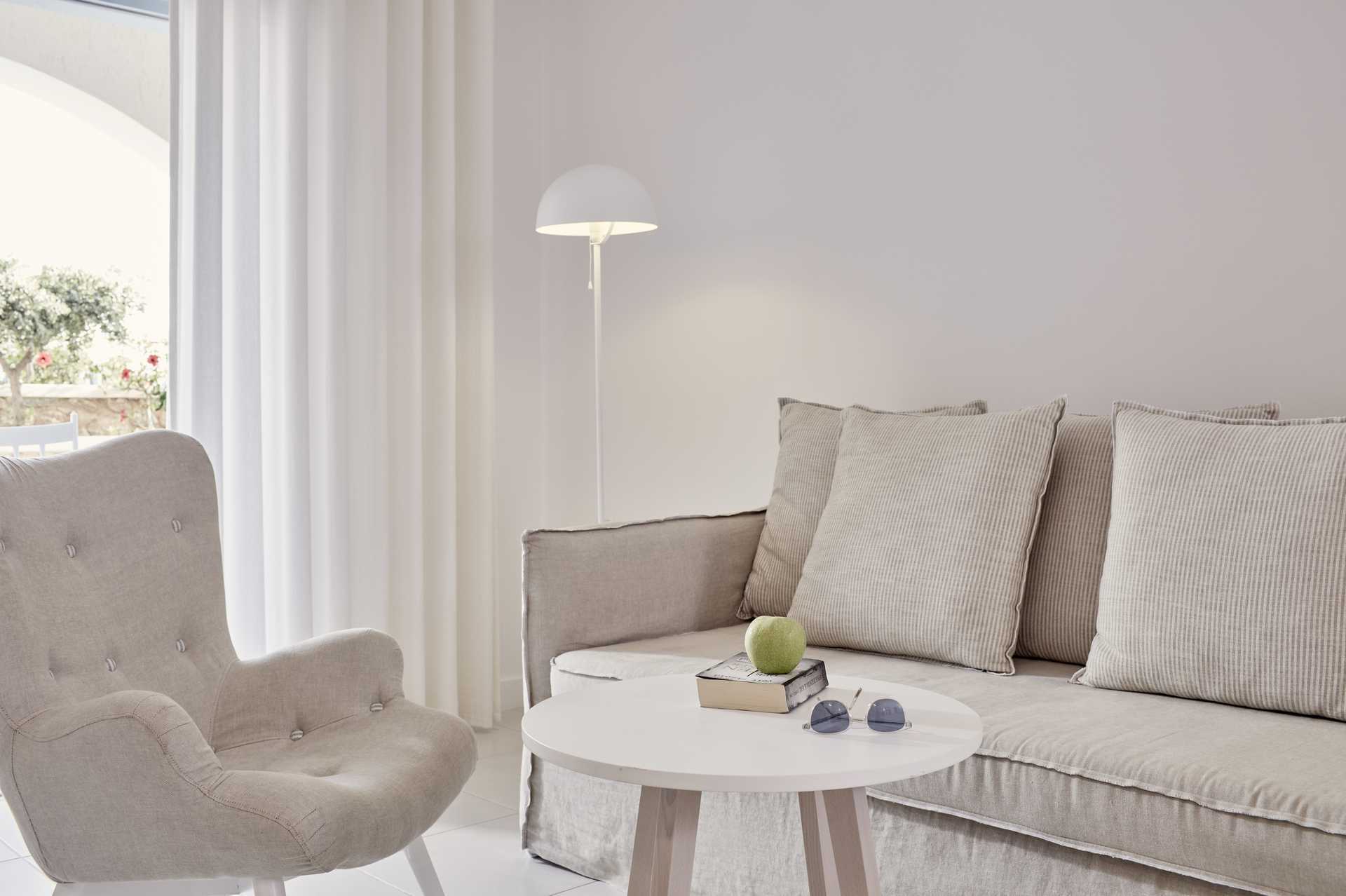 Juniorsuite på Santo Miramare Resort i Santorini, Hellas.