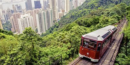 Ta banen opp til Victoria Peak, et fantastisk utsiktspunkt i Hong Kong.