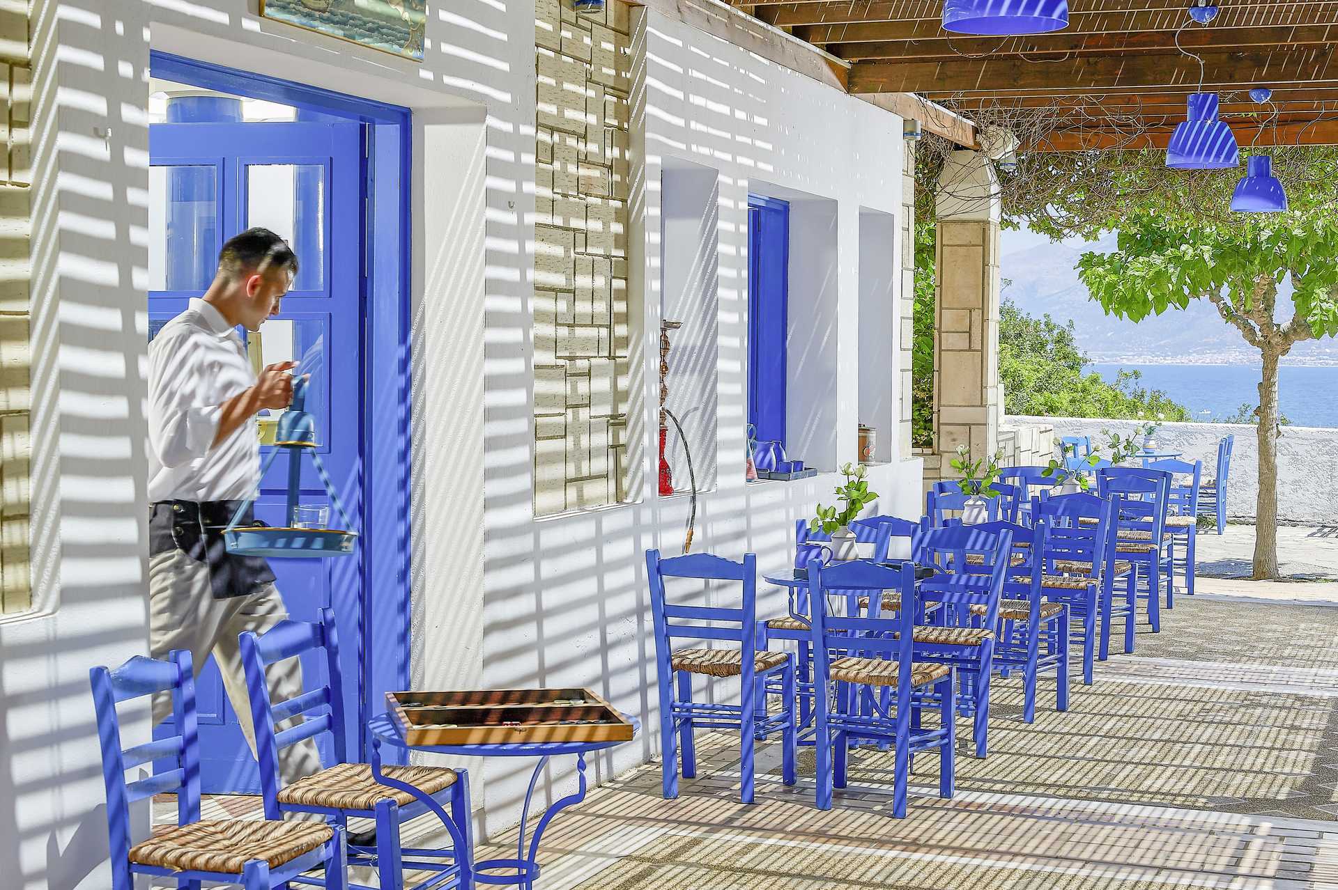 Kafeen på Aldemar Knossos Royal i Hersonissos, Kreta.