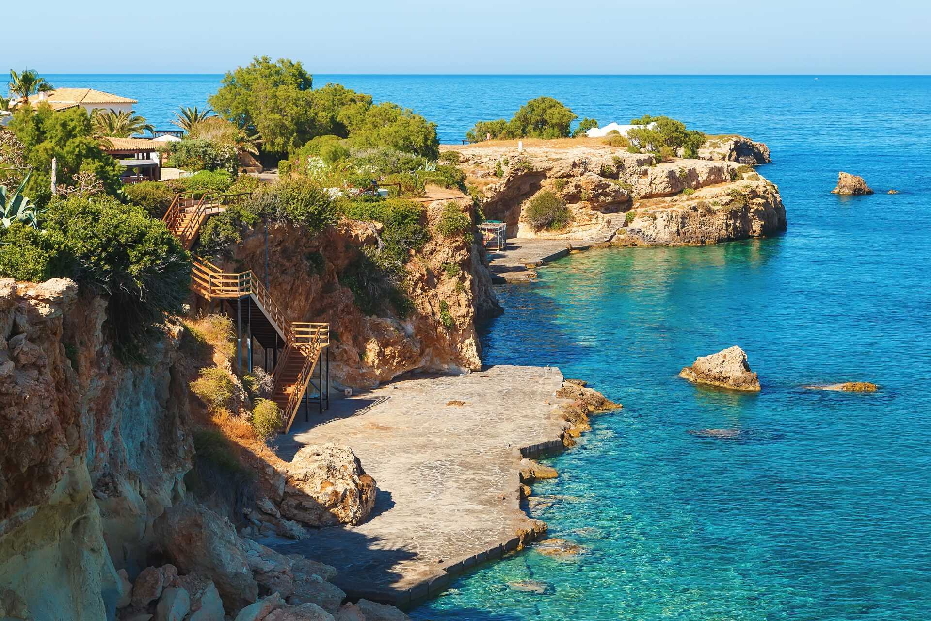 Krystallklart vann i Kretas hovedstad Heraklion
