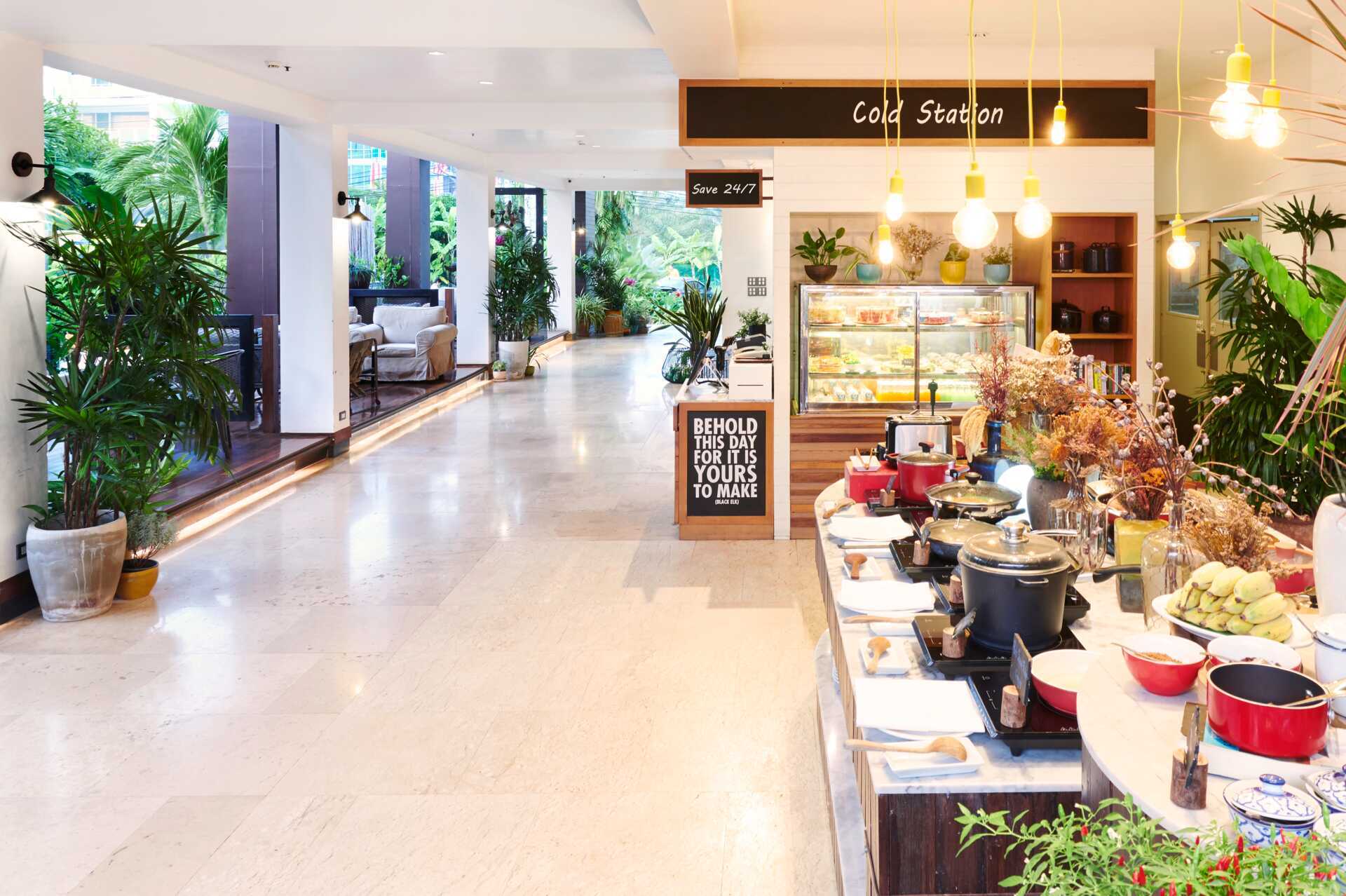 Bufférestaurant på Loligo Resort Hua Hin i Thailand.