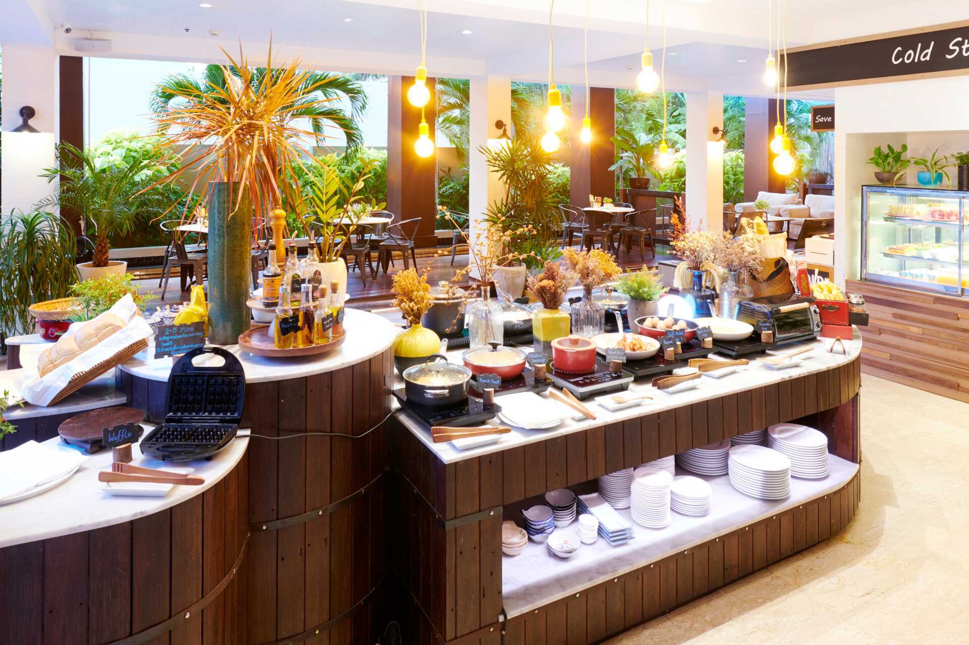 Bufférestaurant på Loligo Resort Hua Hin i Thailand.