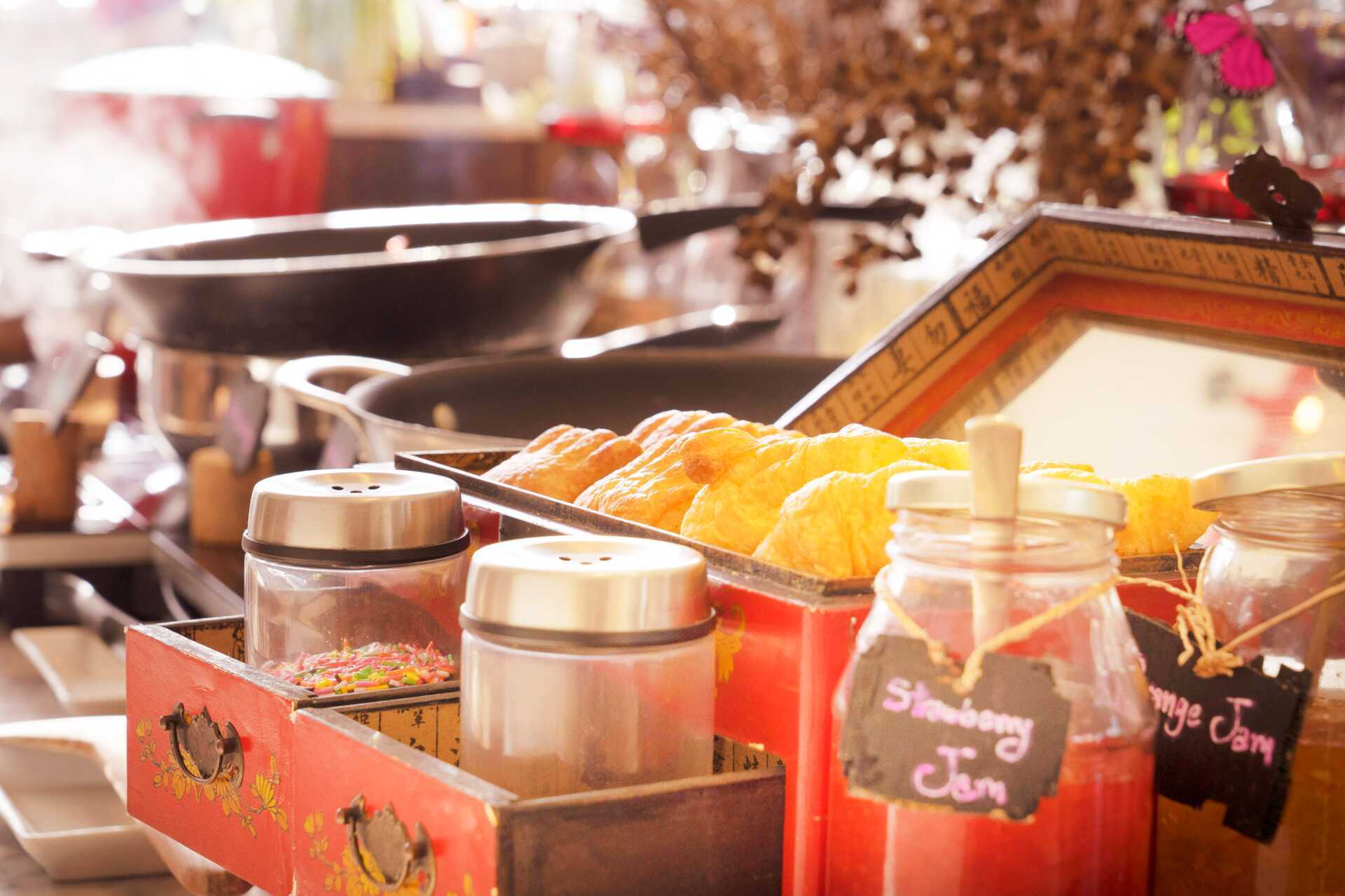 Frokostbuffé på Loligo Resort Hua Hin i Thailand.