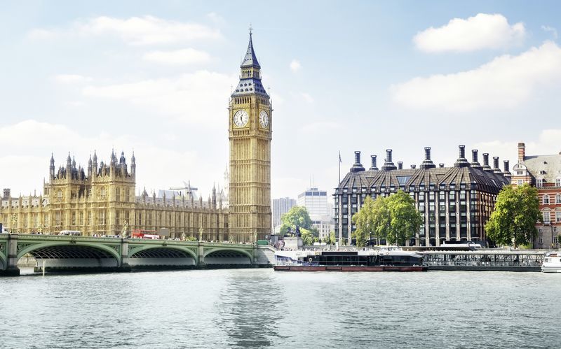 Big Ben og Houses of Parliament i London