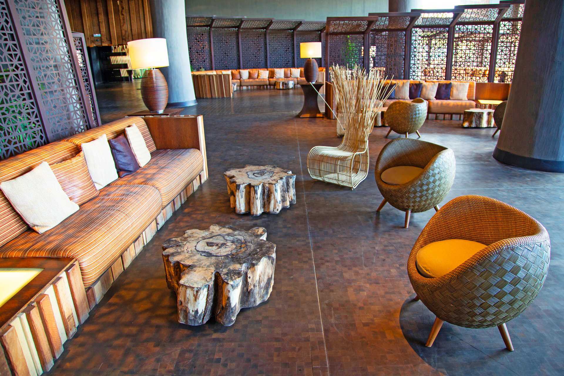 Lobbyen til Lopesan Baobab Resort i Meloneras, Gran Canaria.