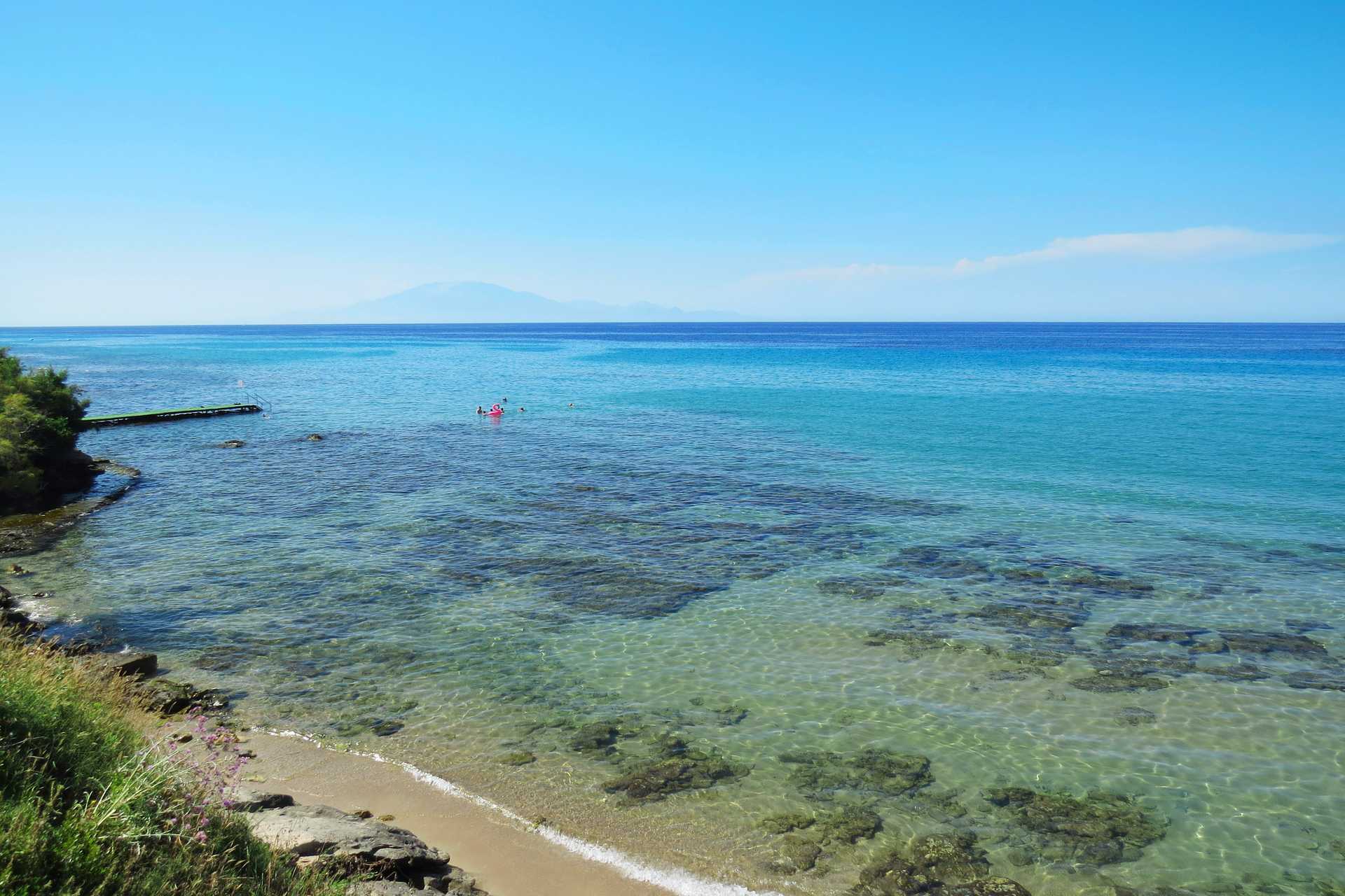 Stranden ved hotellet