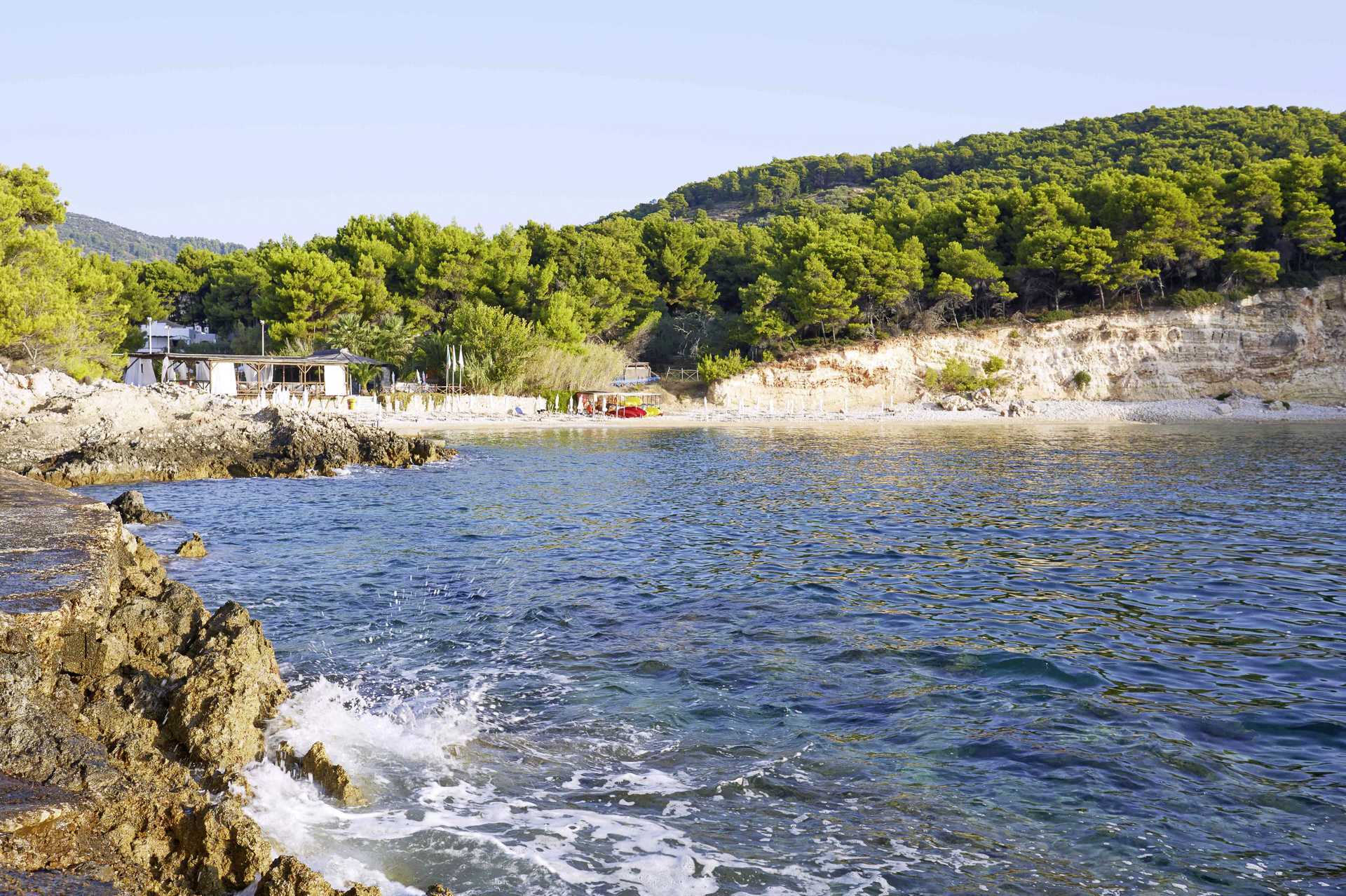 Stranden ved hotellet
