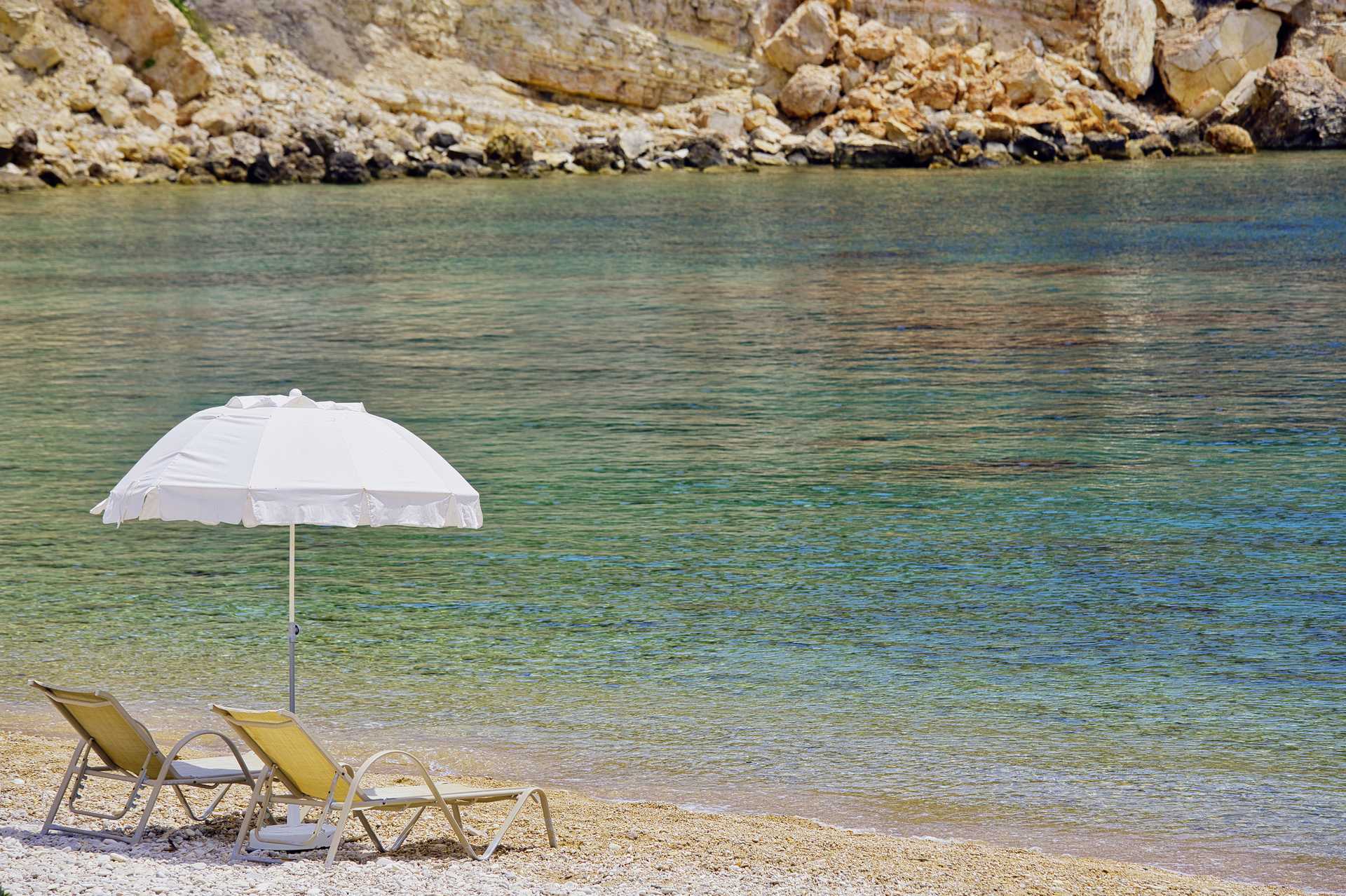 Stranden ved hotellet