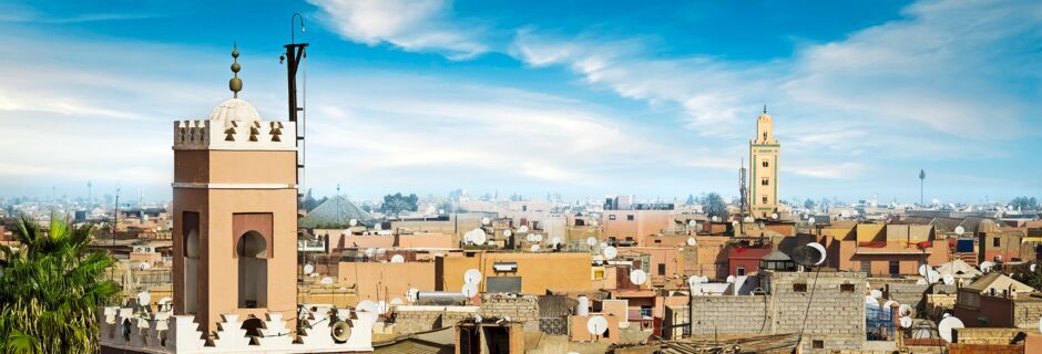 Gamlebyen i Marrakech i Marokko