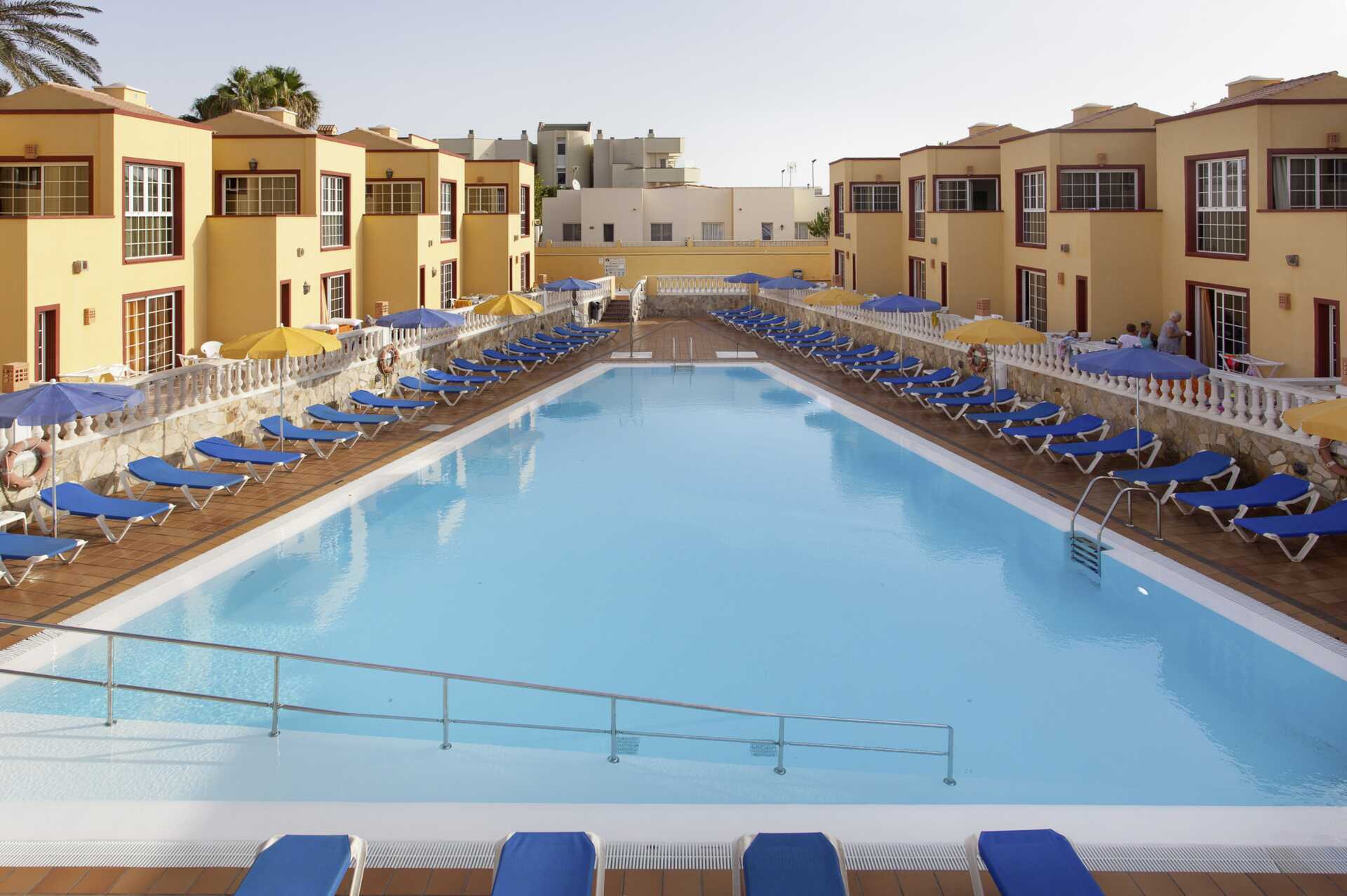 Basseng på Maxorata Beach i Corralejo, Fuerteventura.