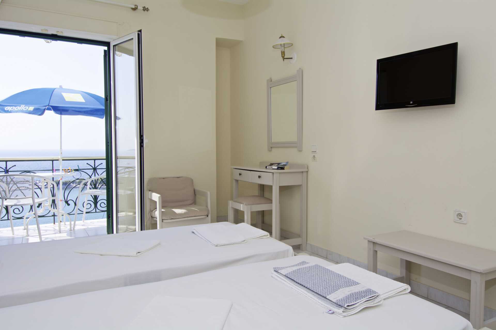 Ettromsleilighet på hotell Panorama på Samos, Hellas.