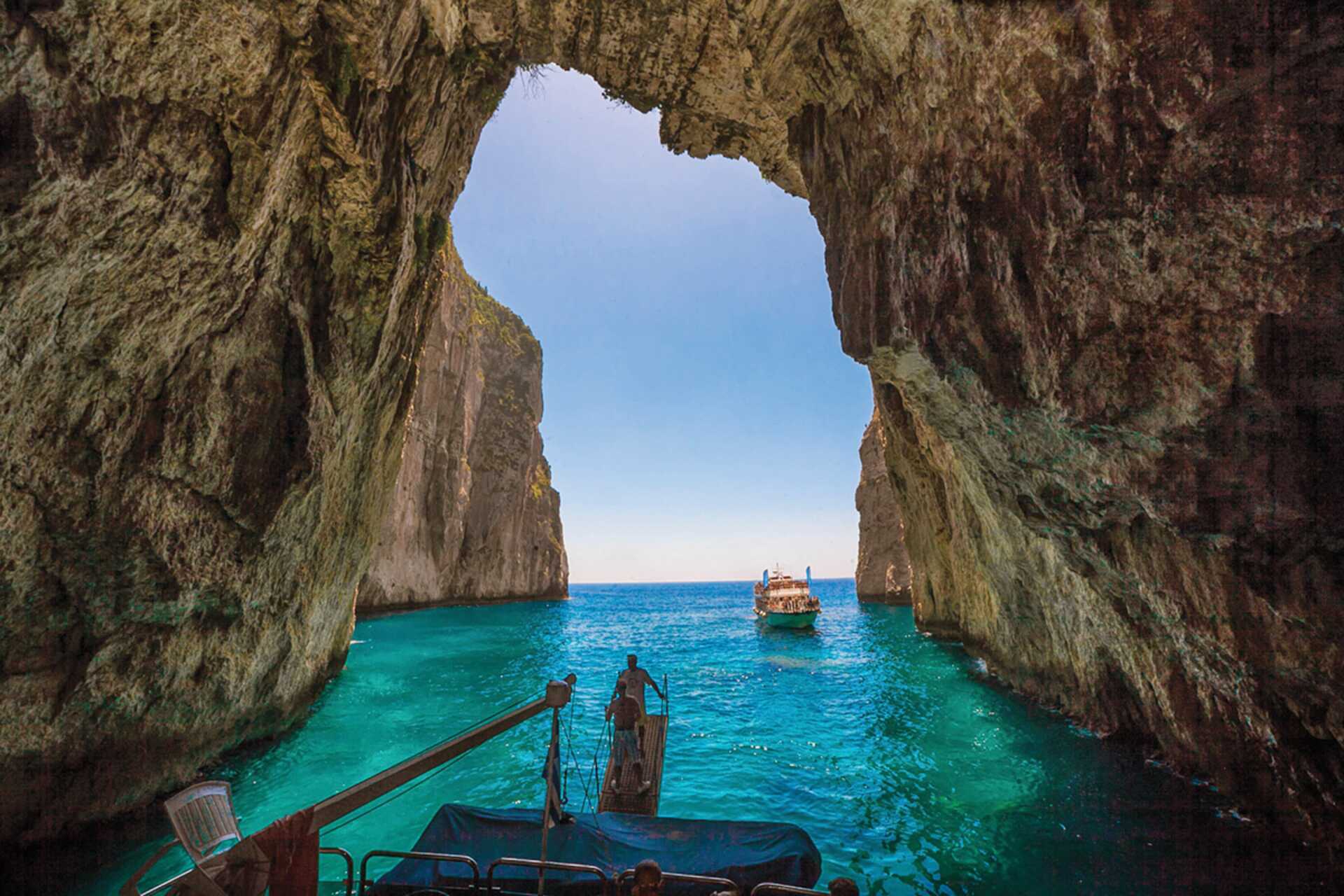 Naboøyene Paxos og Antipaxos med Paxos joniske øyer