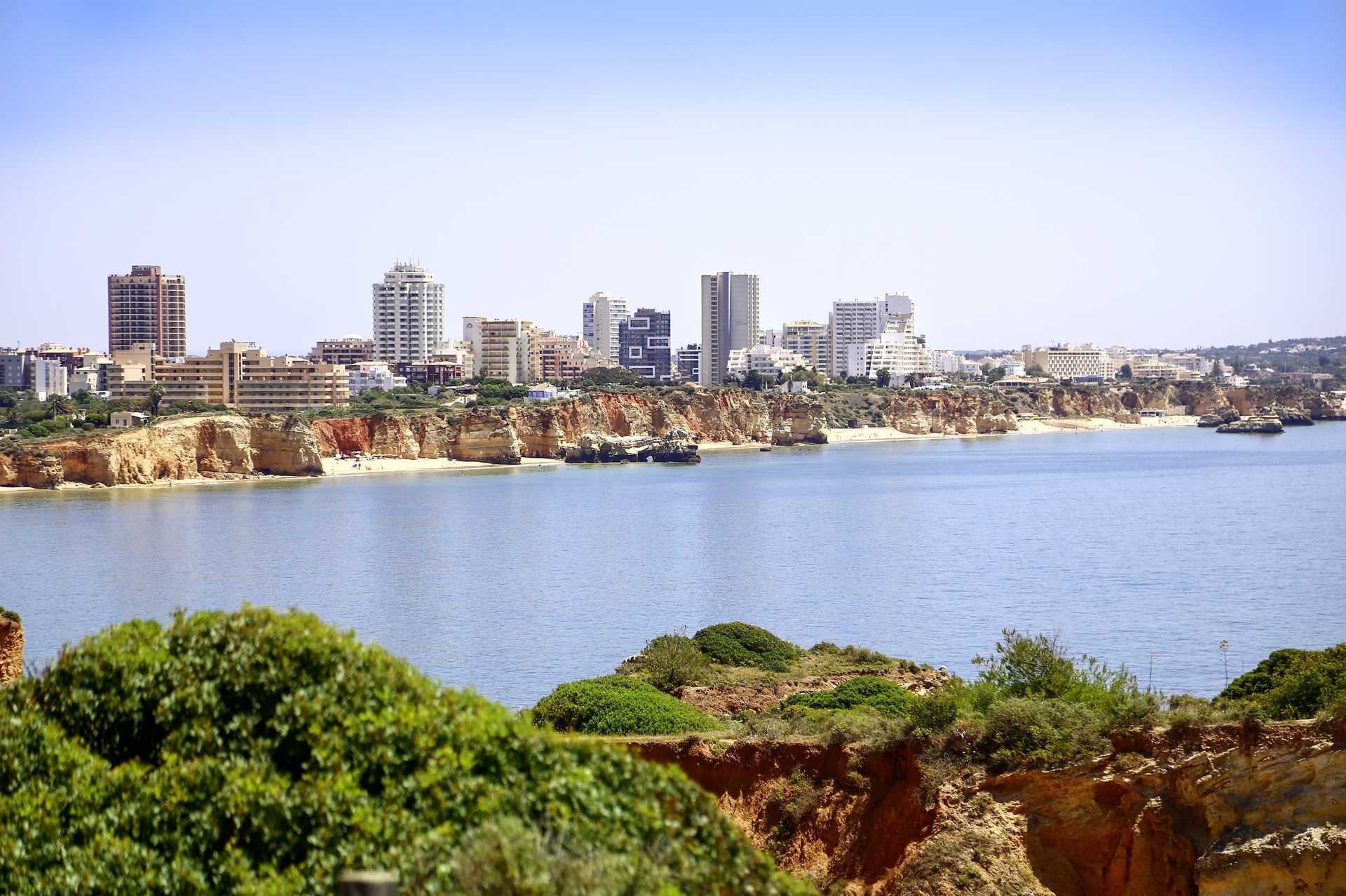 Portimão på Algarvekysten, Portugal.