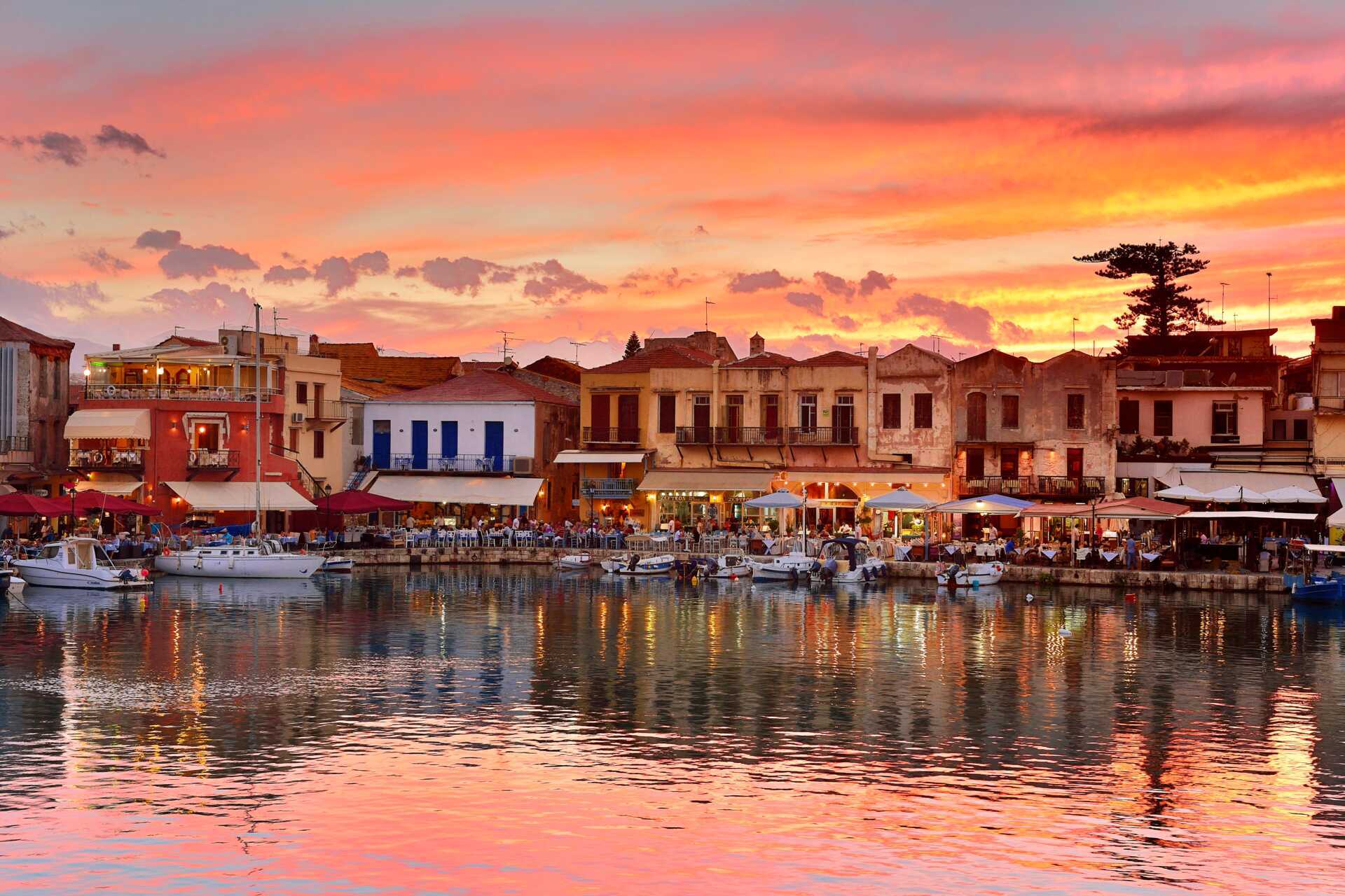 Den venetianske havna i Rethymnon