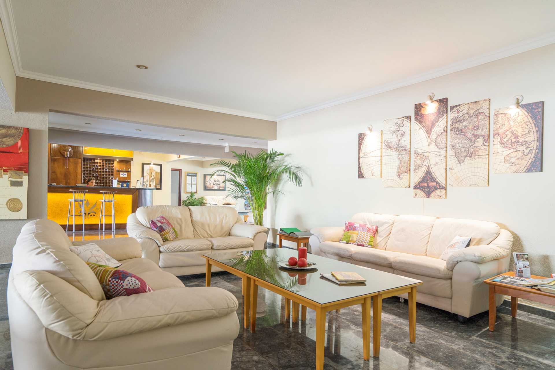 Lobbyen til Santa Marina i Kos by på Kos, Hellas.