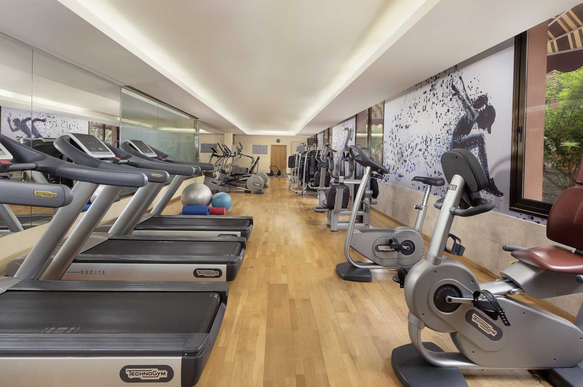 Treningsrom vpå Sheraton Fuerteventura Beach, Golf &amp; Spa Resort i Caleta de Fuste, Fuerteventura.