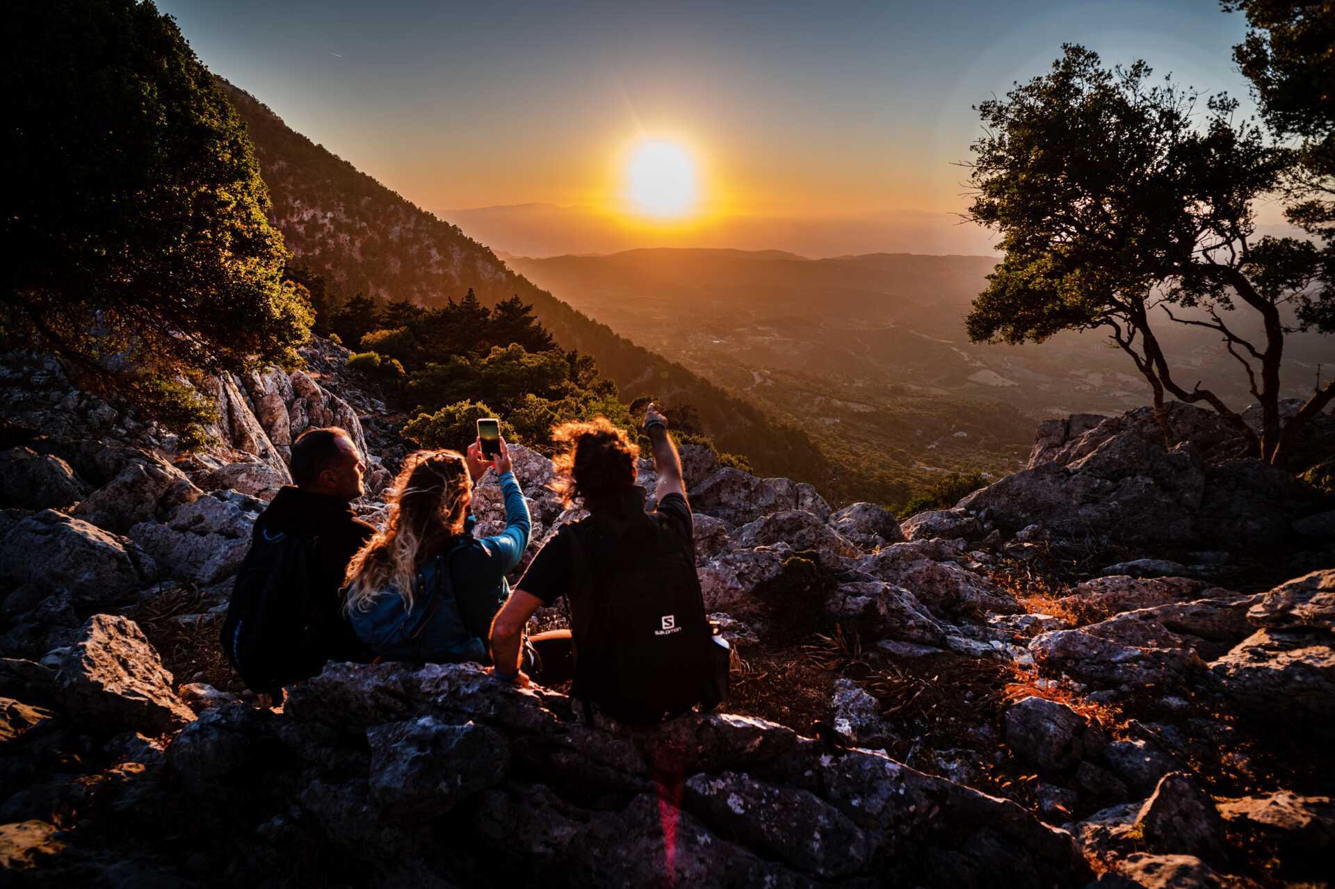 Solnedgangstur ved Profitis Ilias